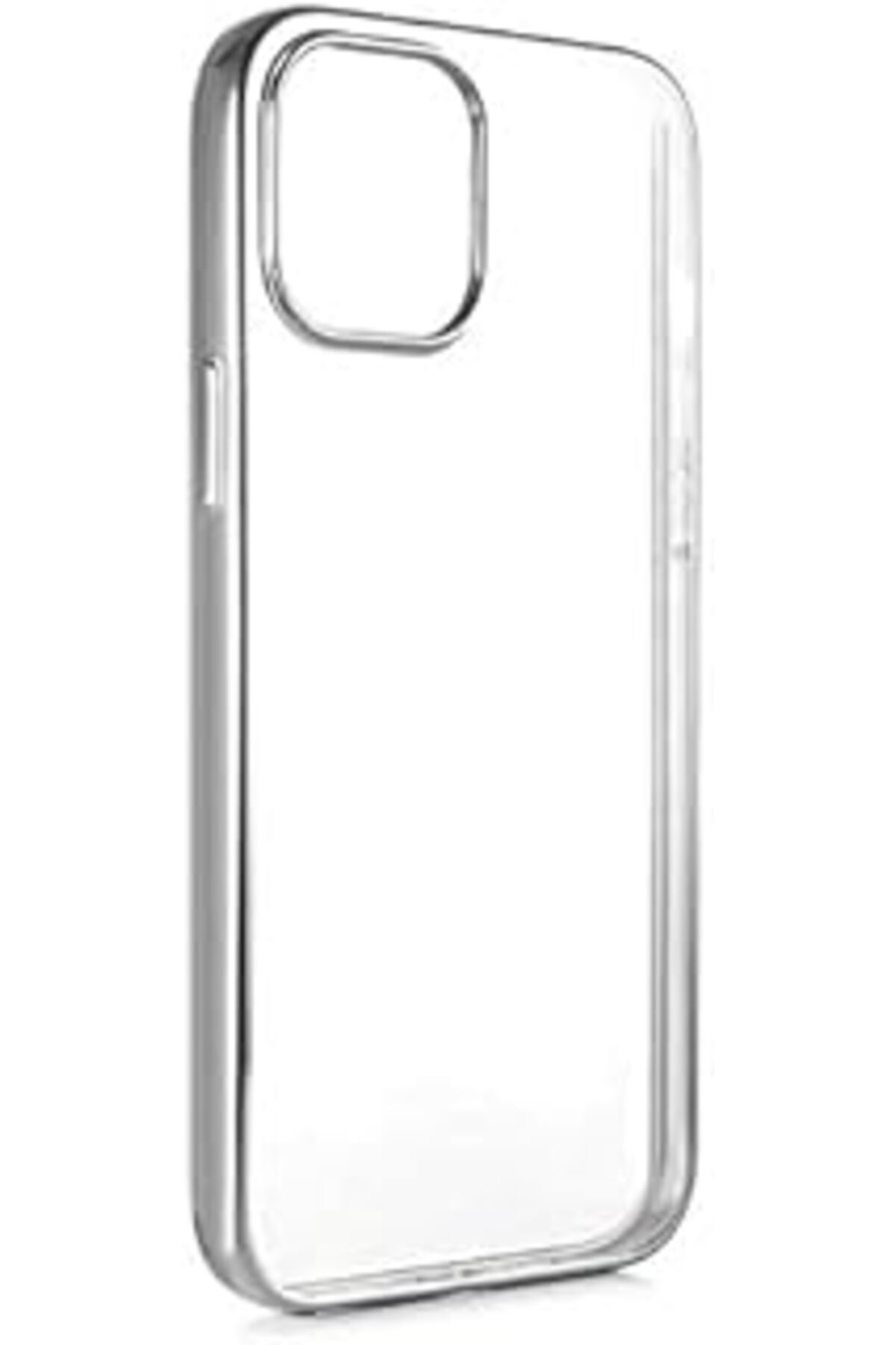 Pazarcan Ehr. Iphone 12 Mini / 13 Mini Uyumlu Glitz Ultra-Thin Transparent Protective Soft Tpu Kapak (Gümüş
