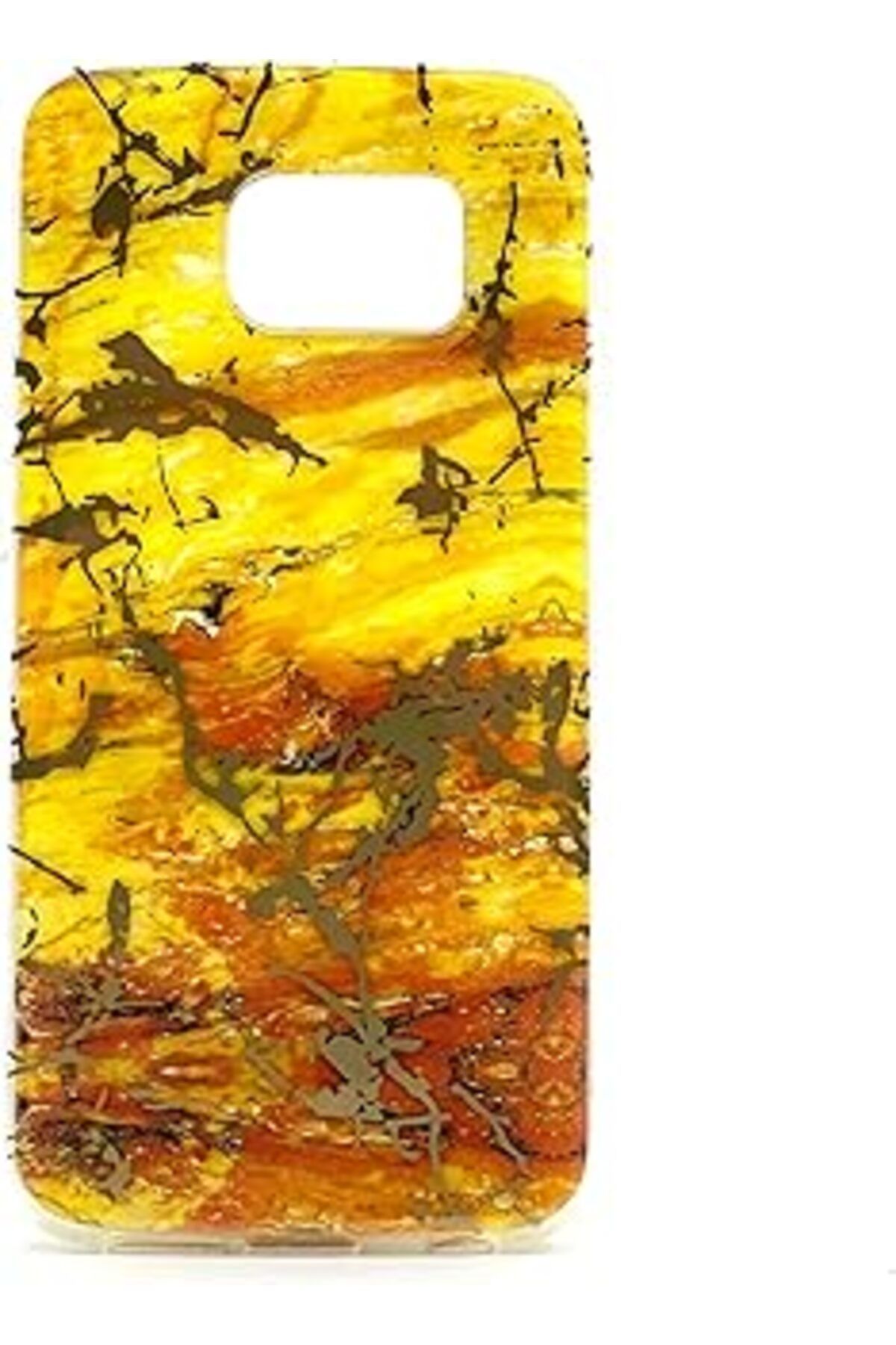 Pazarcan Galaxy Note 5 Uyumlu Desenli Yumuşak Silikon Kılıf (Altın Rengi)