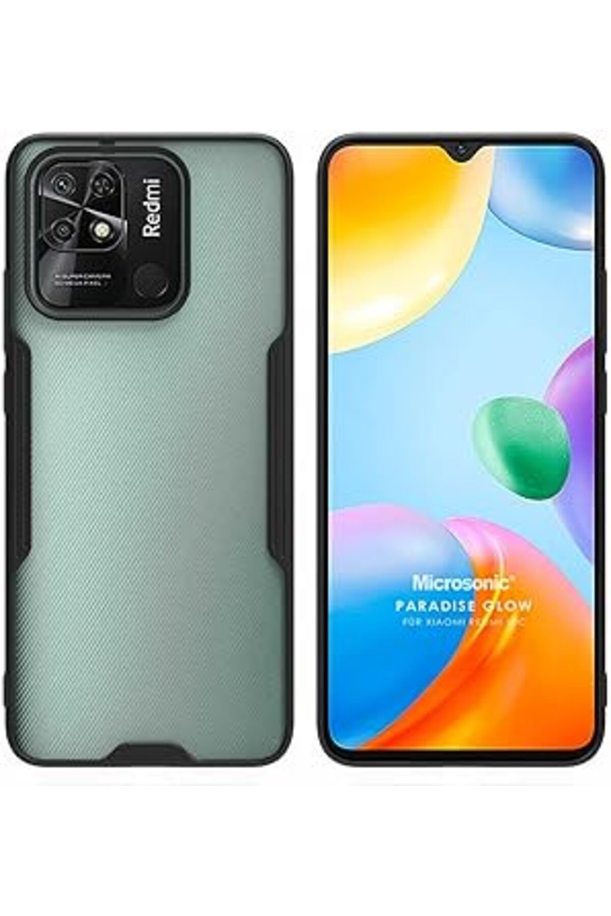 Pazarcan Microsonic Poco C40 Kılıf Paradise Glow Siyah [Poco C40 Ile Uyumlu Kılıf - Siyah]