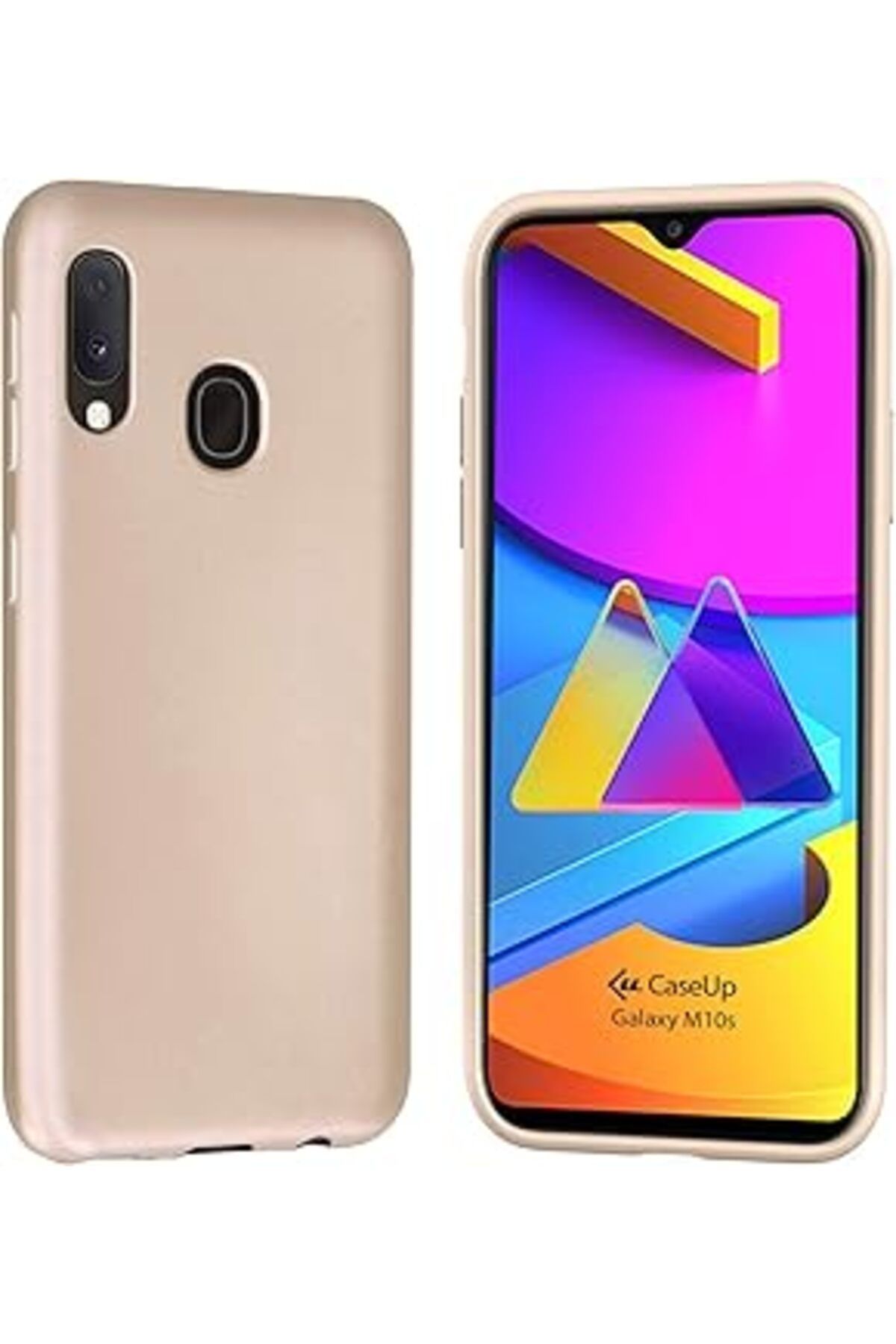 Pazarcan Caseup Galaxy M10S Uyumlu Kılıf, Caseup Matte Surface Gold
