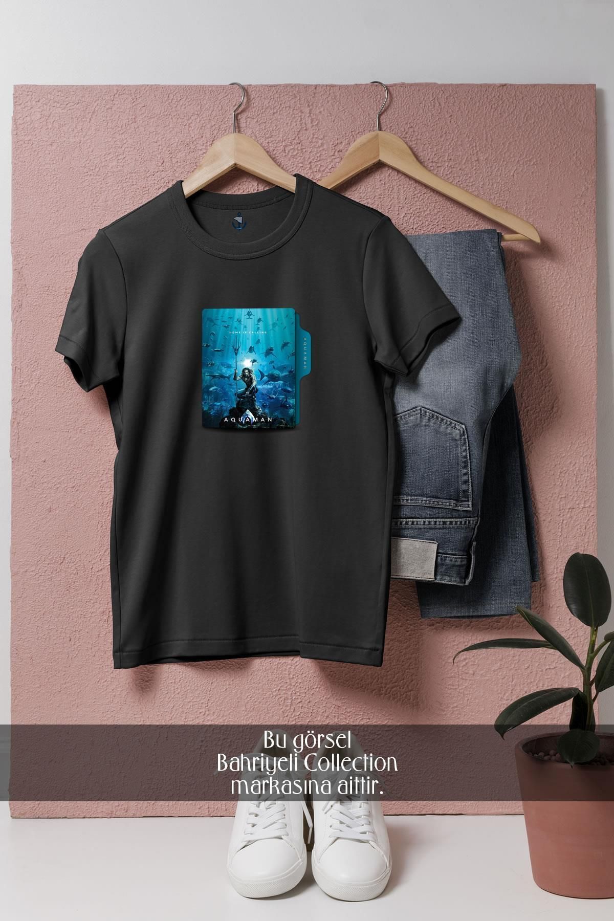 Bahriyeli Collection Oversize Aquaman 2018 Folder Icon Tasarımlı Unisex T-Shirt