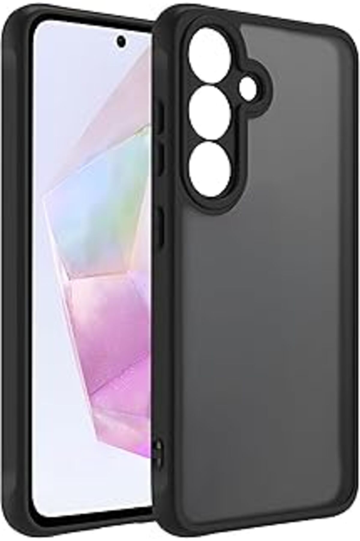 Pazarcan Teknoft Galaxy A56 Basic Serisi Yükseltilmiş Lens Çerçeveli Ultra Güçlü Darbeye Dayanıklı Yumuşak S