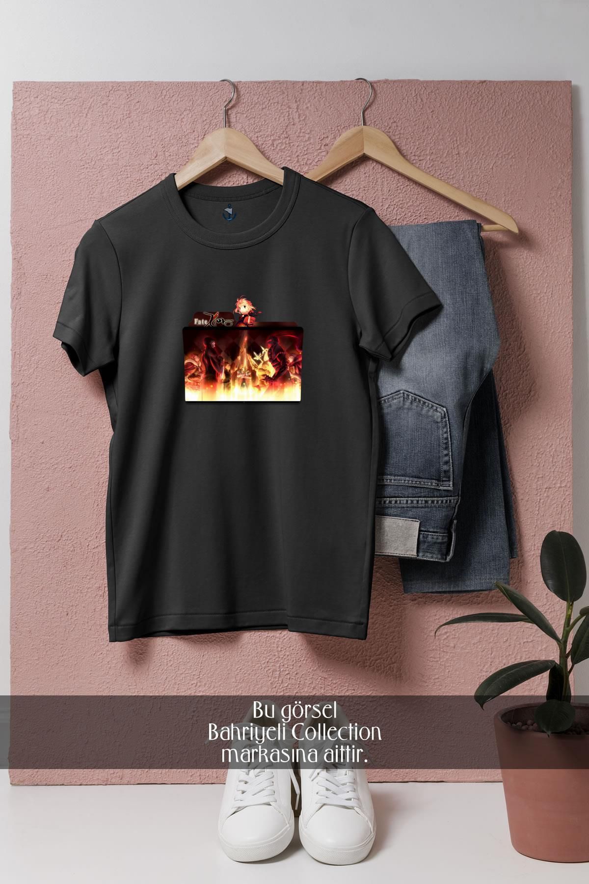 Bahriyeli Collection Oversize Fate Zero V1 Anime Tasarımlı Unisex T-Shirt