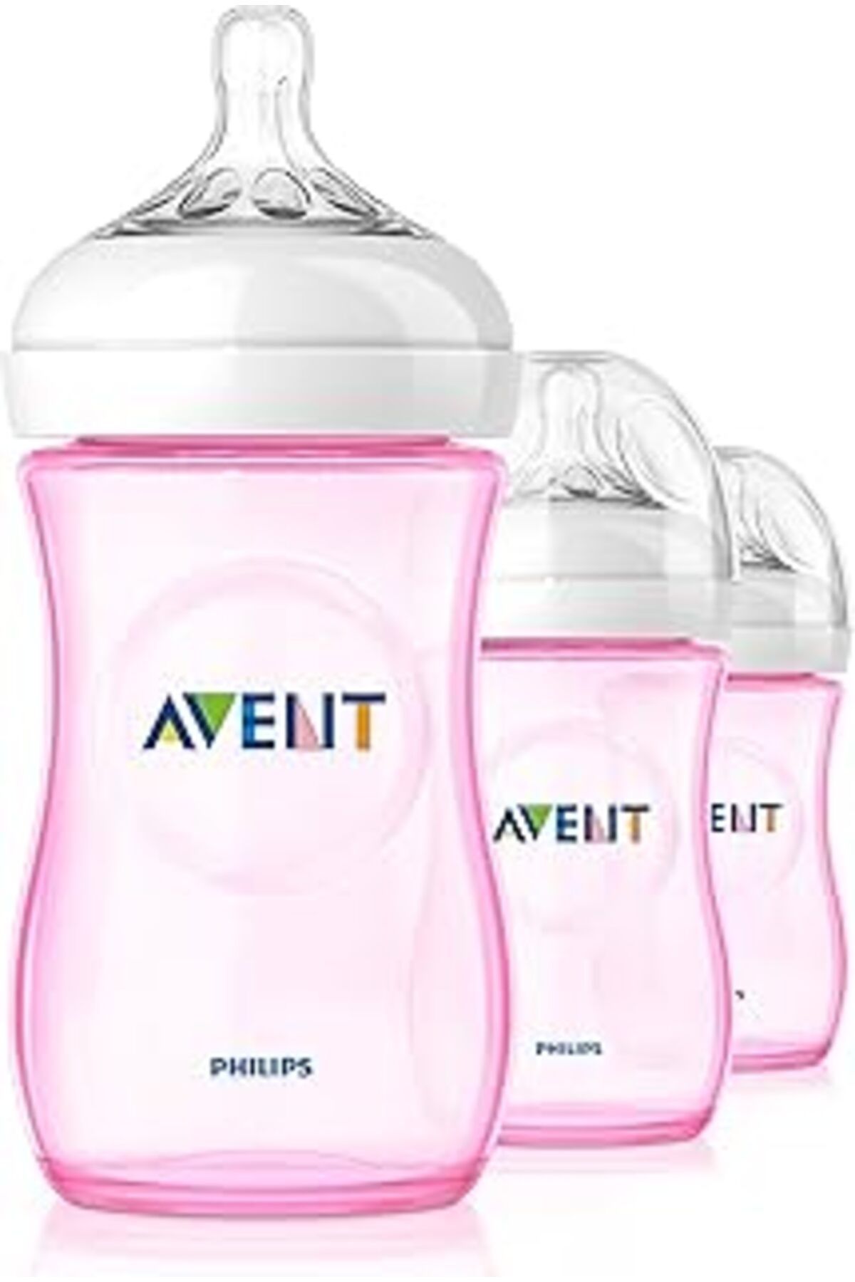 Qedii 9430416 Natural Pp Biberon, 260 Ml, Pembe