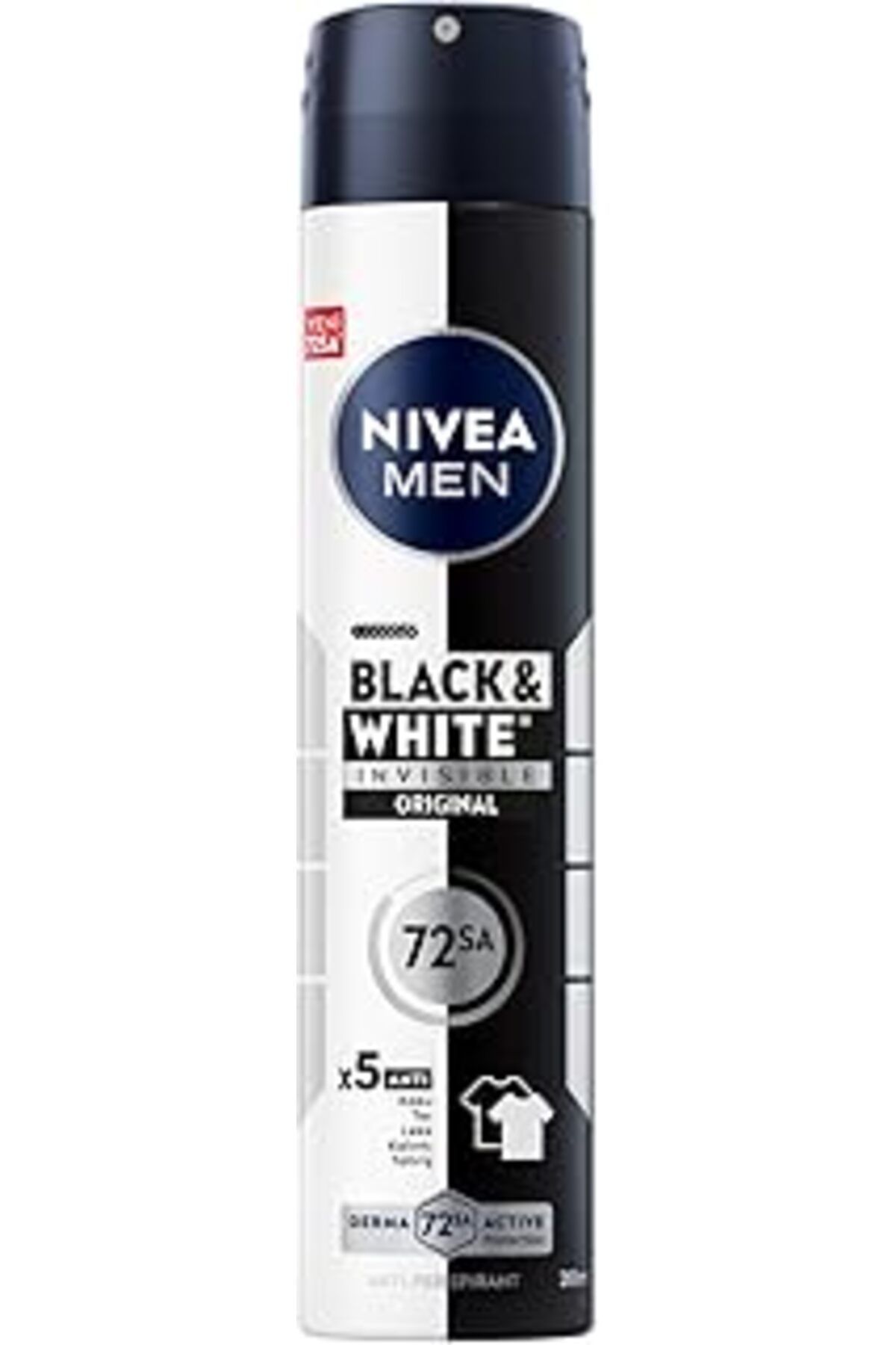 Karachil Men Erkek Sprey Deodorant Black&White Invisible Original 200Ml, 72 Saat Anti-Perspirant Ter Korumas