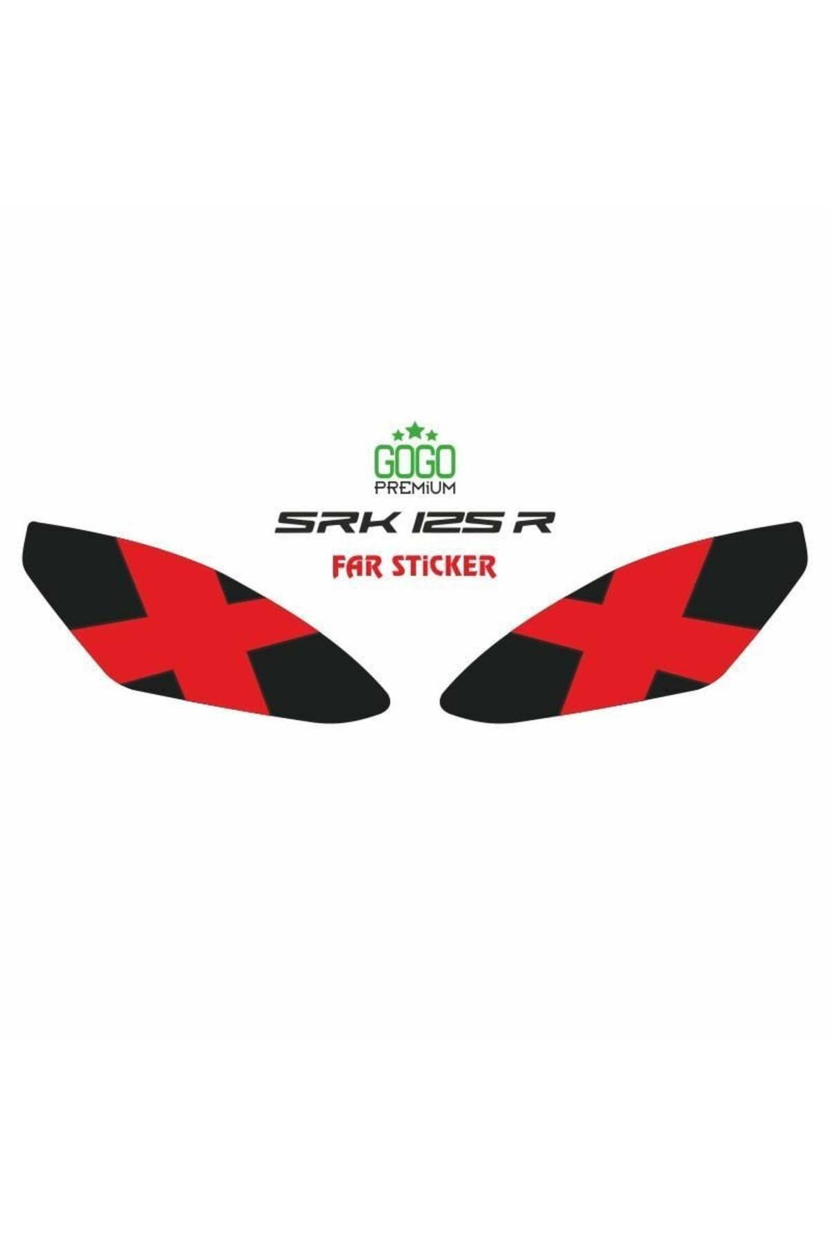 Gogo Far Sticker Kırmızı X Desen - RKS SRK 250 R (2023-2025)