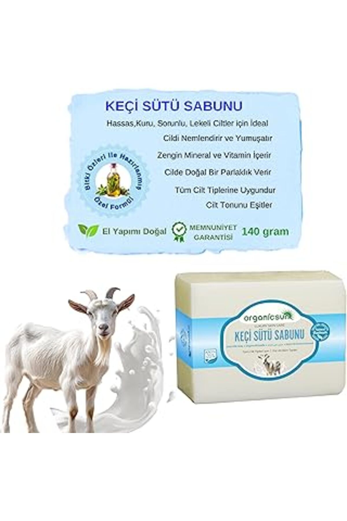 Karachil Organicsun Doğal Keçi Sütü Sabunu 140 gr Tüm Cilt Tipleri Için Nemlendirici Ve Yenileyici