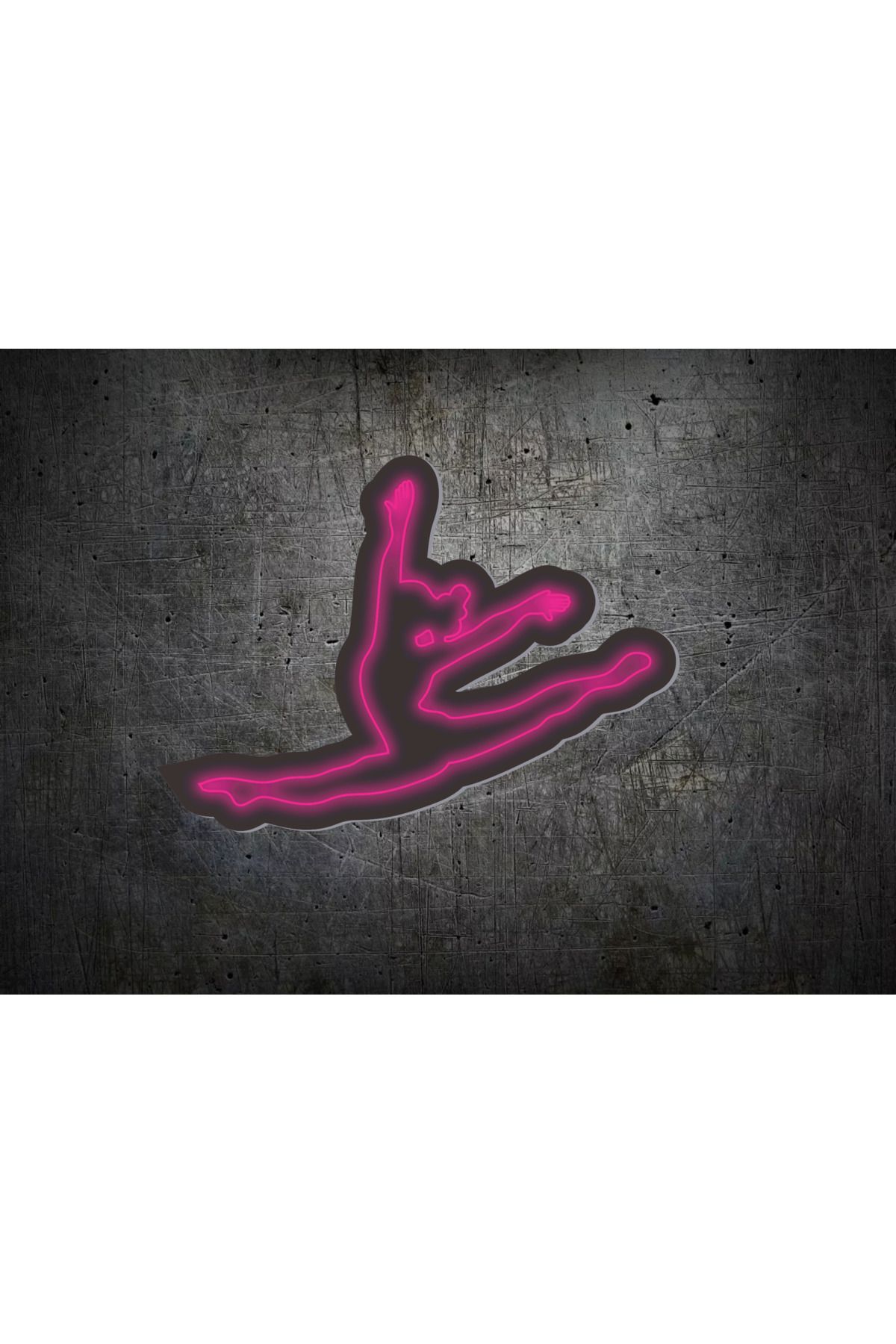Magnetfoto jimnastik kız pembe neon tabela 60x40