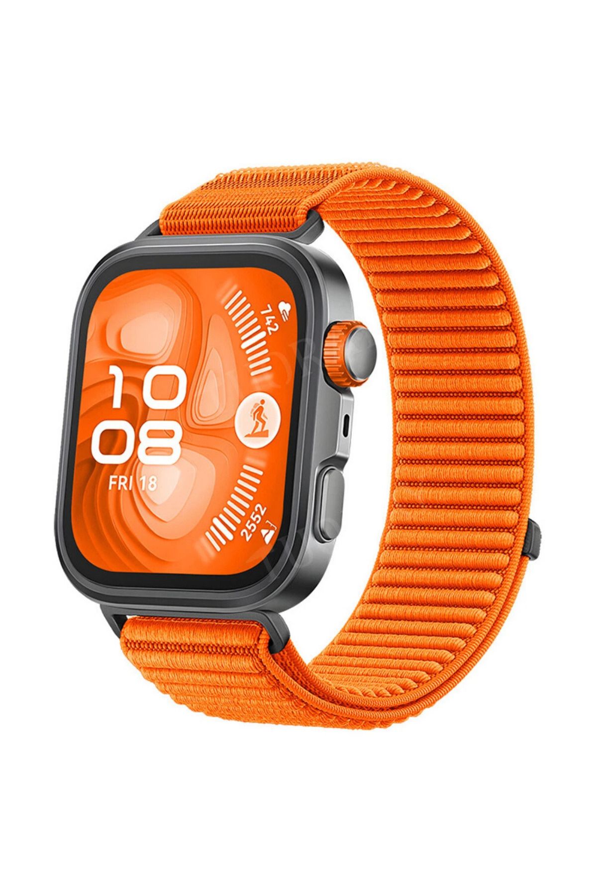 İncisoft Huawei Watch Fit 4 Pro / Fit 4 / Fit 3 Uyumlu Hasır Örgü Dokuma Cırtlı Tasarım Lansman Spor Kordon