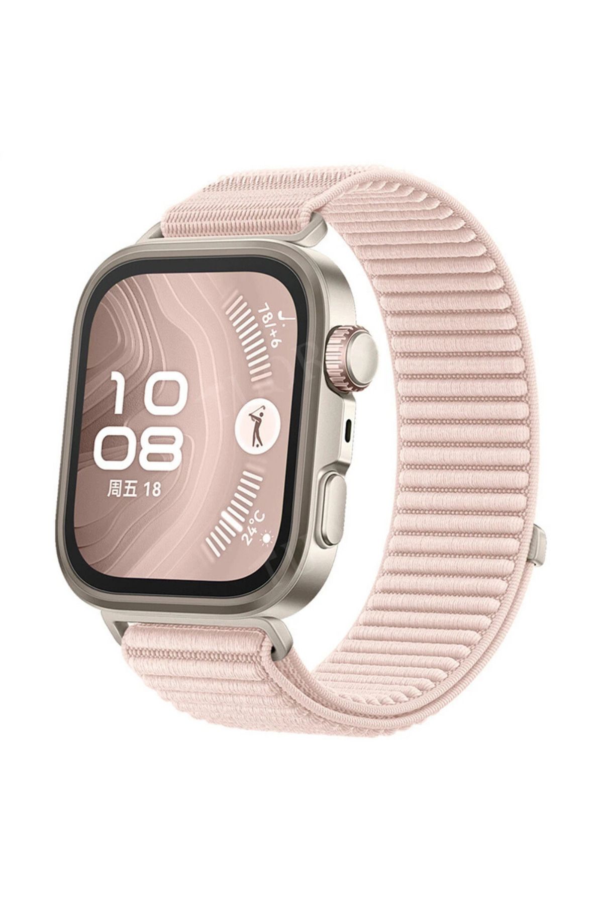 İncisoft Huawei Watch Fit 4 Pro / Fit 4 / Fit 3 Uyumlu Hasır Örgü Dokuma Cırtlı Tasarım Lansman Spor Kordon
