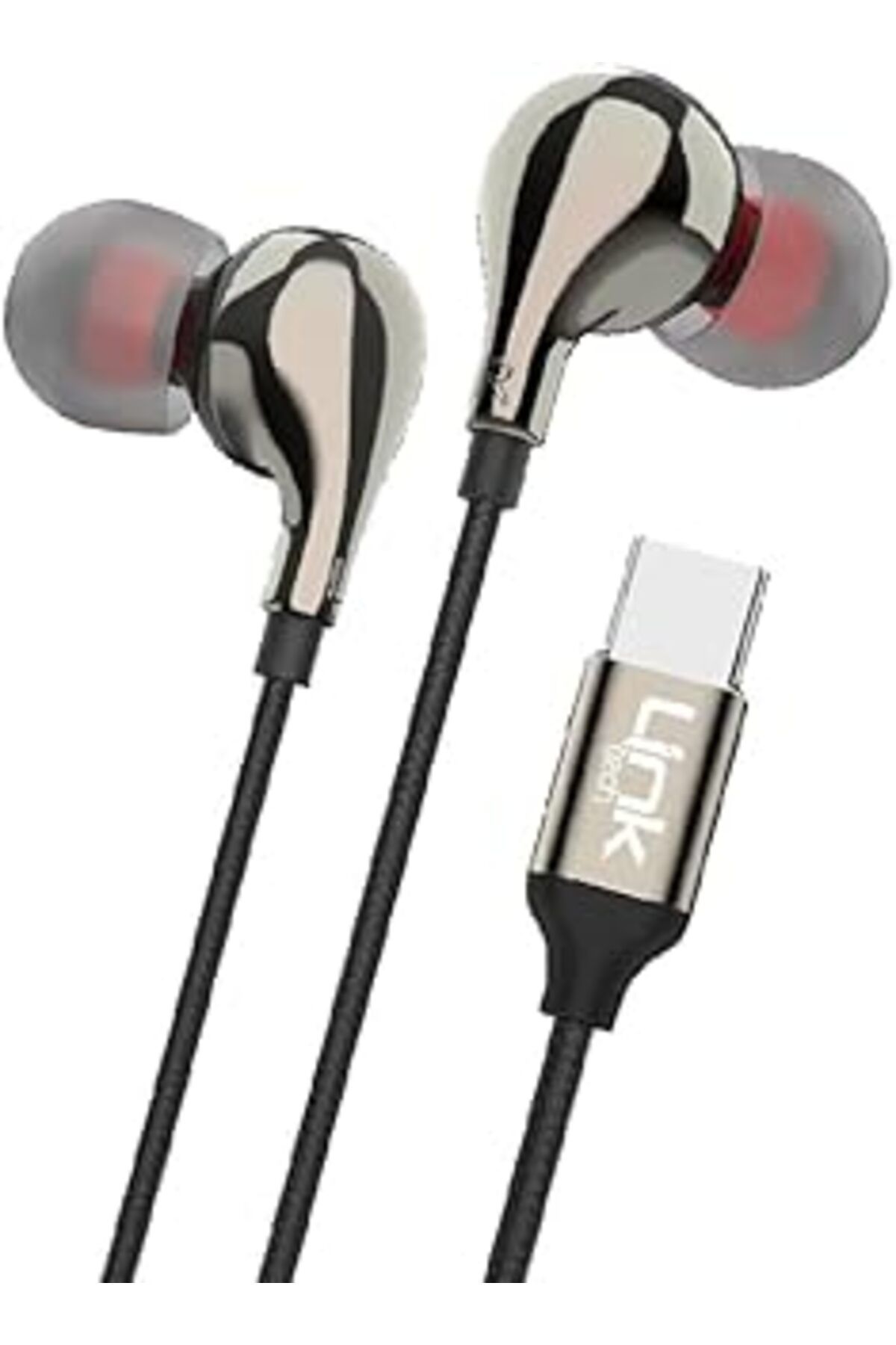 NETWORK ART Linktech E84 Type-C Hd Stereo Kulak İçi Kablolu Kulaklık Siyah