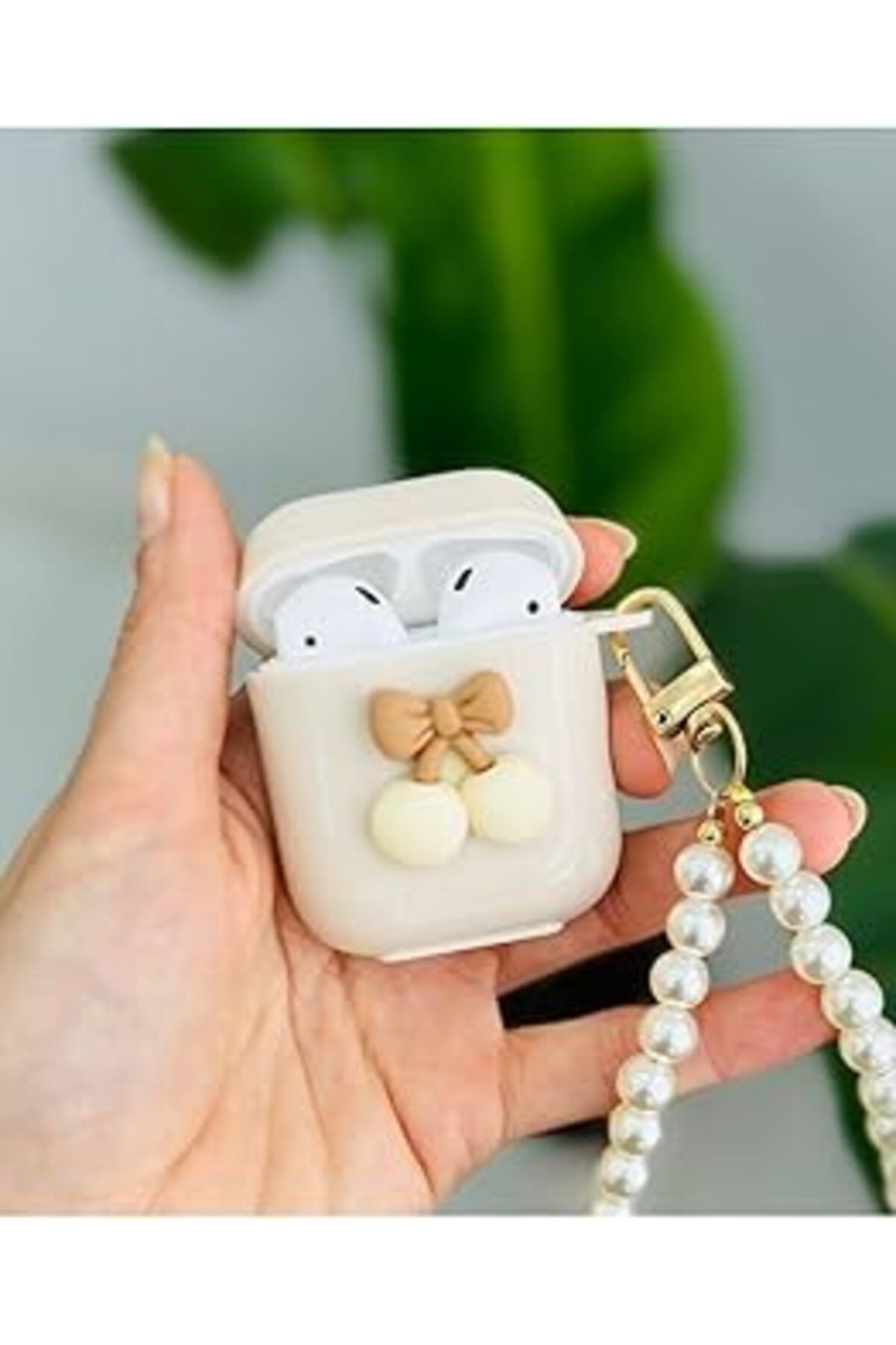 NETWORK ART Airpods 1. Nesil Ve 2. Nesil Ile Uyumlu Oyuncak Tasarımlı Kalın Silikon Kılıf - Kremkiraz
