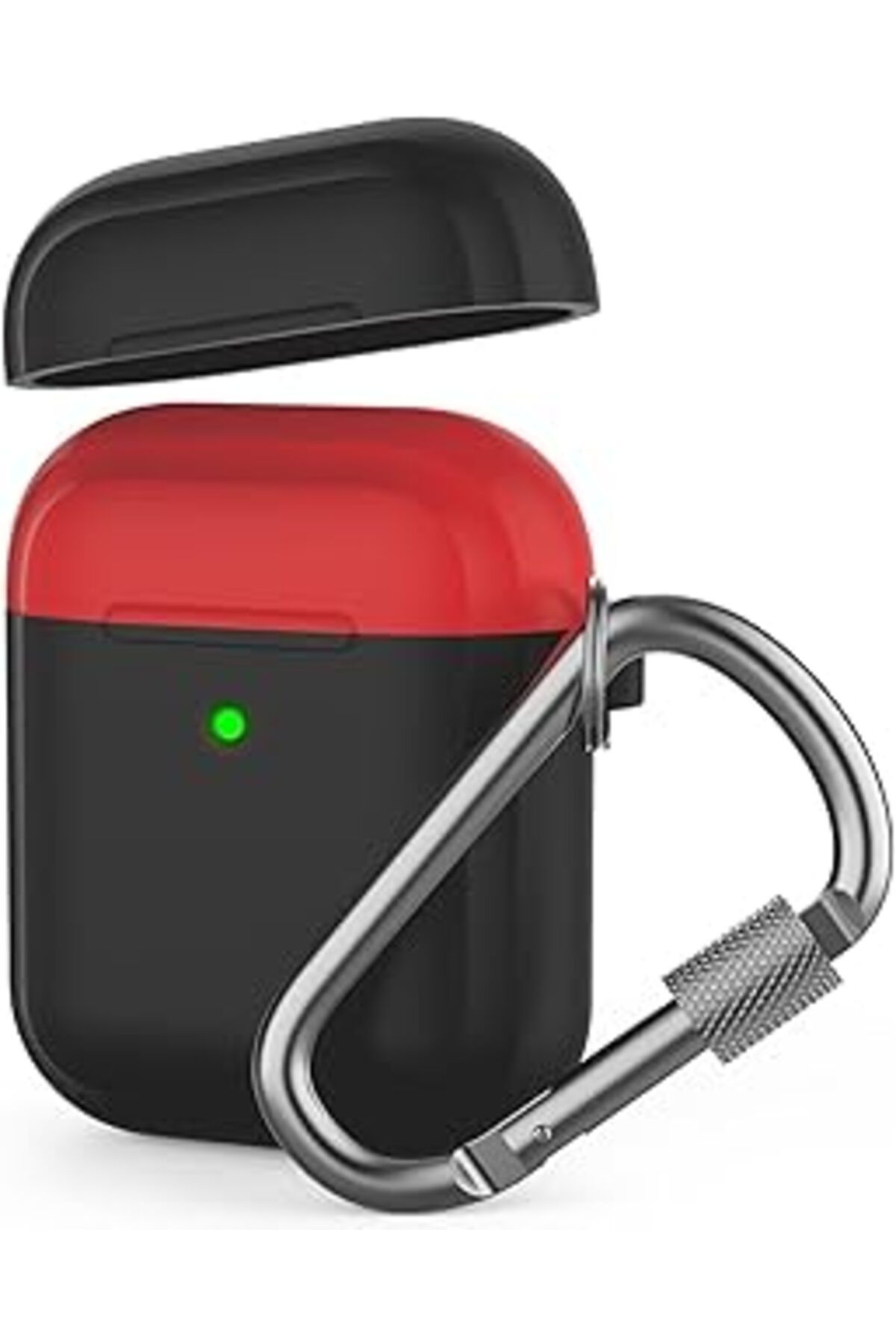 NETWORK ART Mcstorey Airpods Ile Uyumlu Kılıf 1-2 Nesil Silikon Case Paslanmaz Kemer Klips Kapak Hediyeli Pt86z