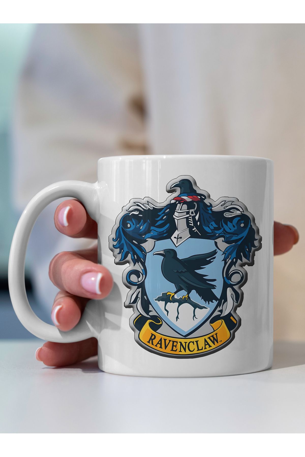 Ayabak Kupa Bardak - Harry Potter Ravenclaw Desenli Kupa Bardak - Hediyelik Kupa Bardak