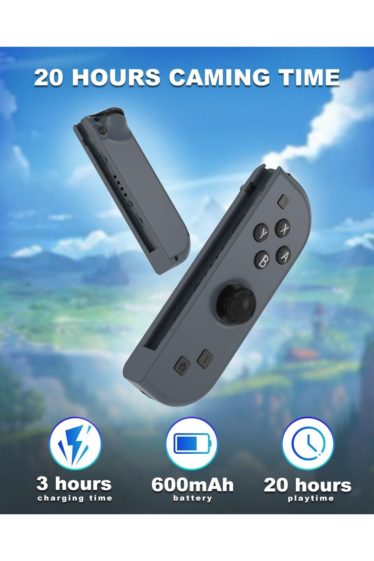 COOYA-Controller for Switch, Replacement for Wireless Controllers Support Vibration/6-Axis Gyroscope 3