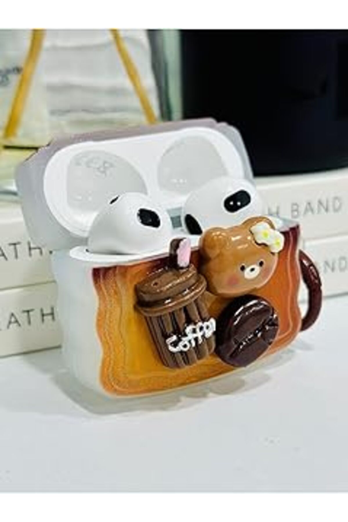 Pazarcan Airpods Pro-pro2 Ile Uyumlu Oyuncak Tasarımlı Kalın Silikon Koruyucu Kılıf - Çekirdekkahve