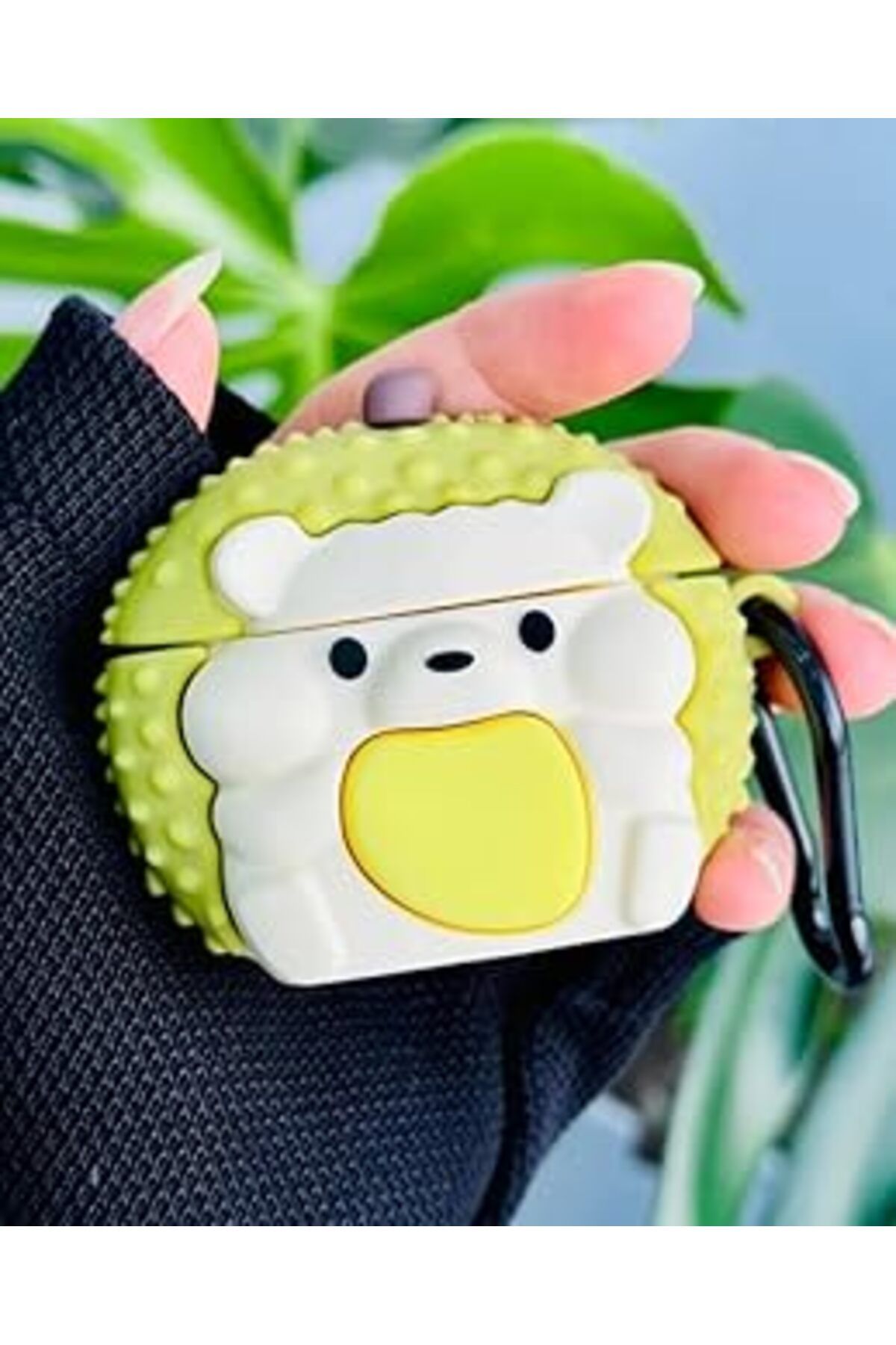 NETWORK ART Airpods 4.nesil Ile Uyumlu Oyuncak Tasarımlı Kalın Silikon Koruyucu Kılıf - Kirpi