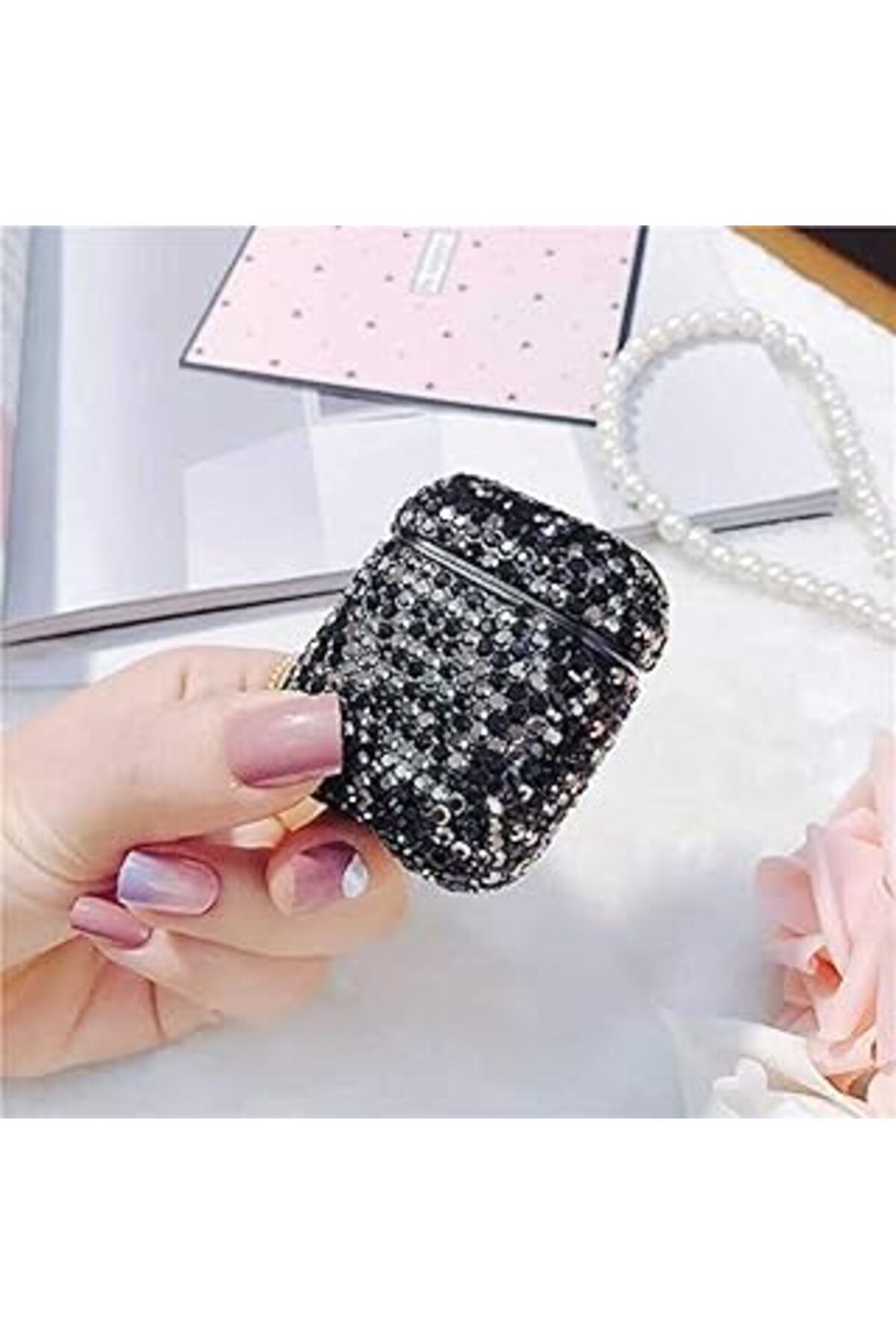 Pazarcan Zore 11336 Apple Airpods Kılıf Diamond Silikon, No 1