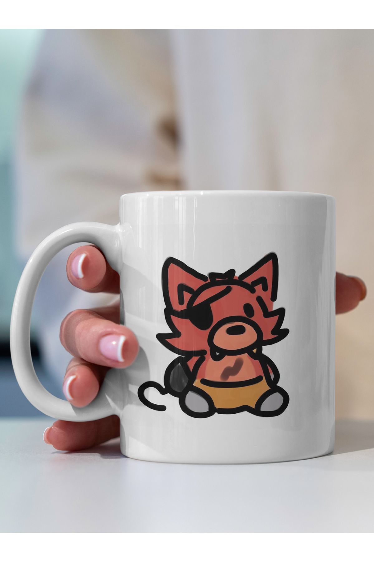 Ayabak Kupa Bardak - FNAF Foxy Desenli Kupa Bardak - Hediyelik Kupa Bardak