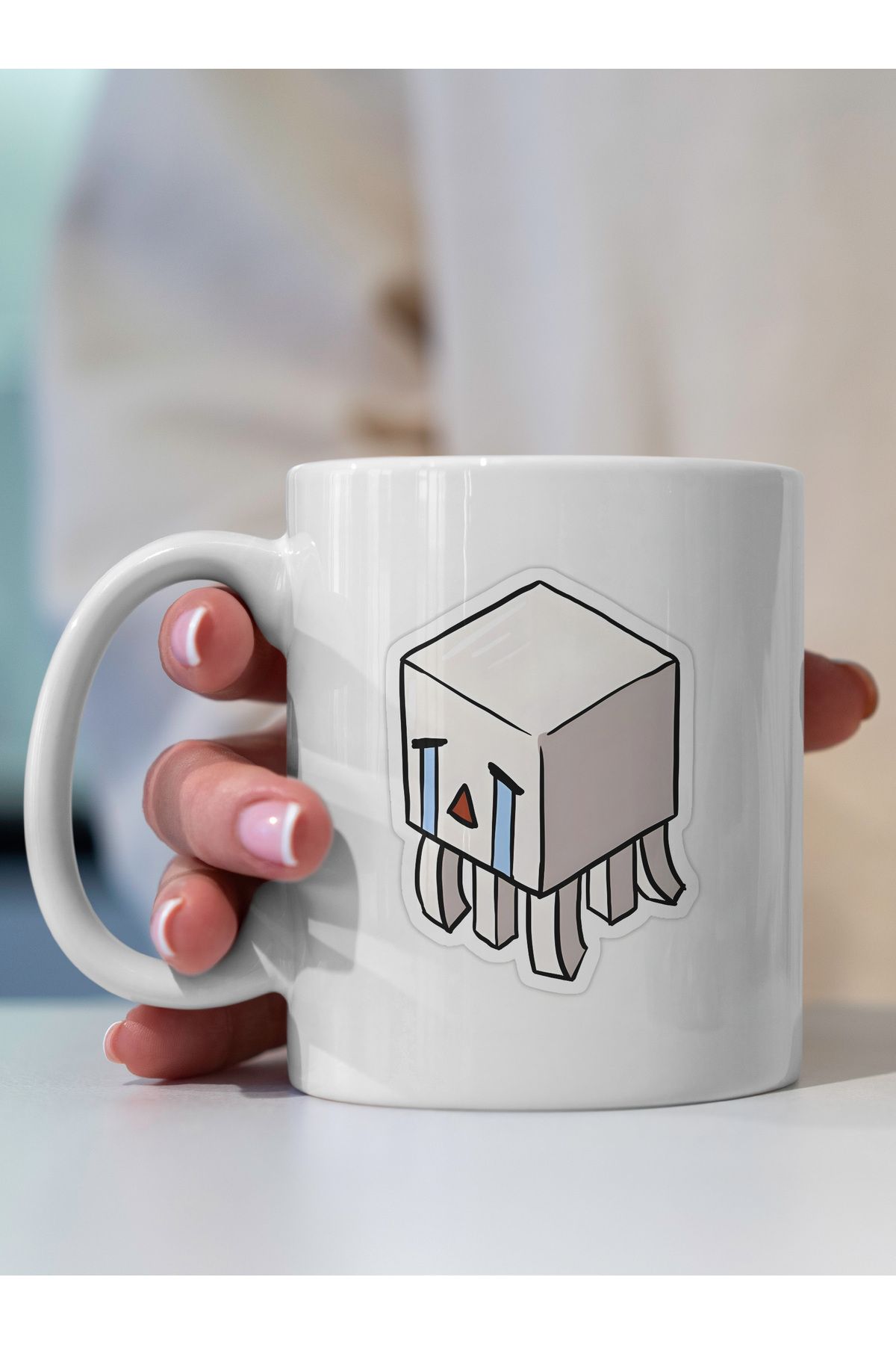 Ayabak Kupa Bardak - MineCraft Ghast Desenli Kupa Bardak - Hediyelik Kupa Bardak
