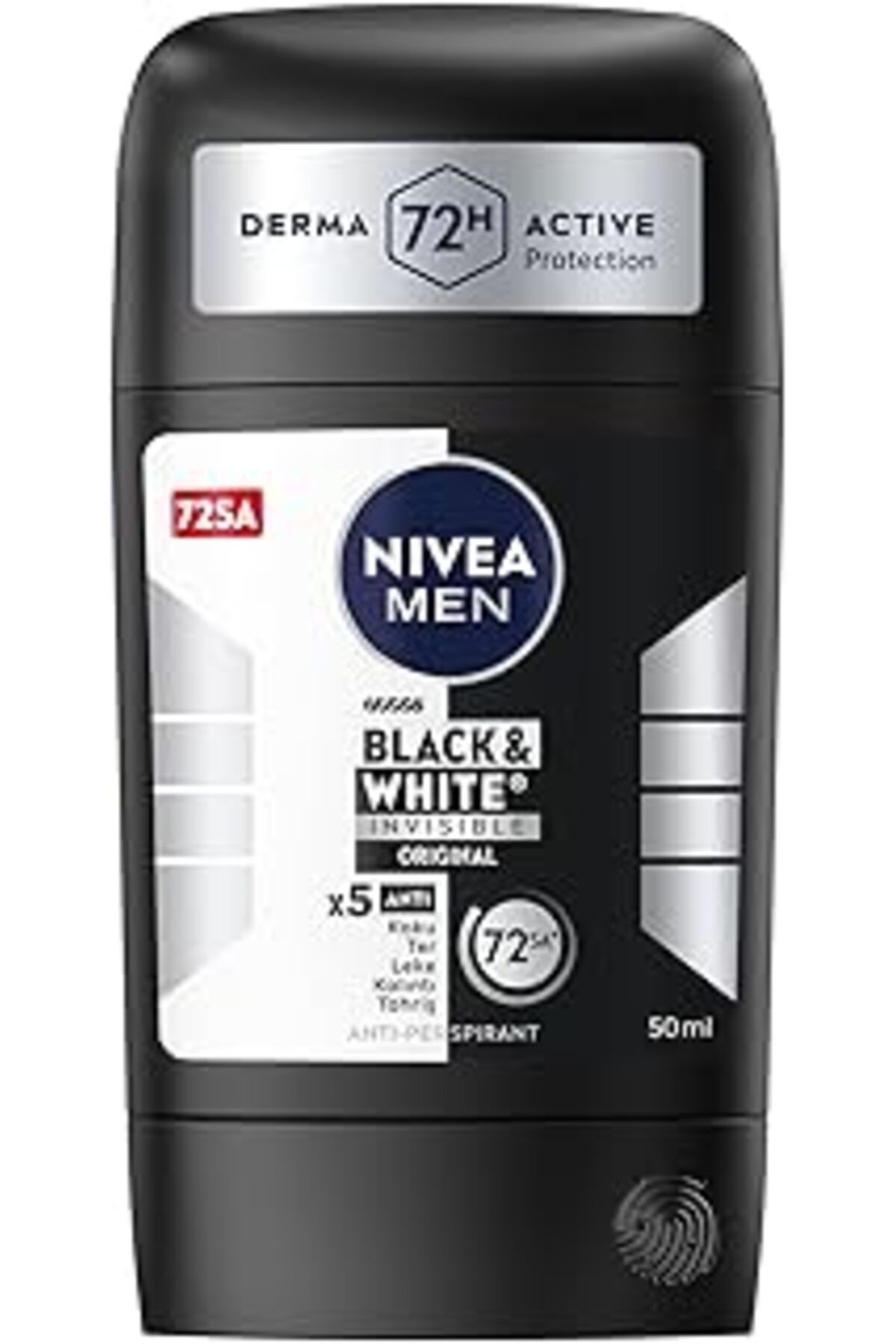 Qedii Men Erkek Stick Deodorant Black&White Invisible Original 50Ml 72 Saat Anti-Perspirant Ter Koruması