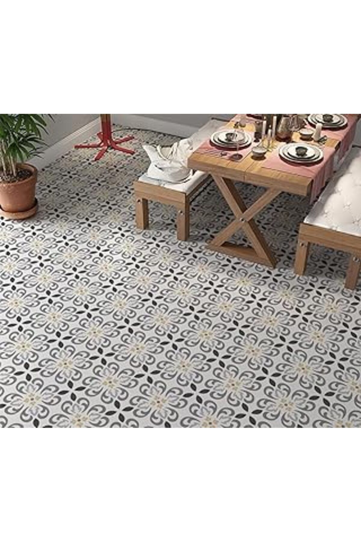 Karachil Stickerart Yer Kaplama Zemin Kaplama Folyosu 65X130 Cm Spanish Design
