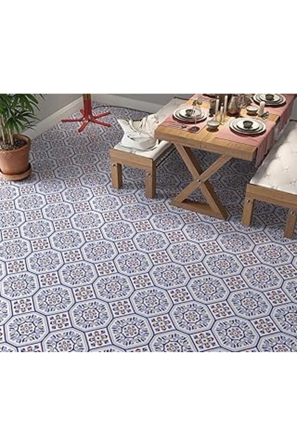 Karachil Stickerart Yer Kaplama Zemin Kaplama Folyosu 65X130 Cm Decorative Tile