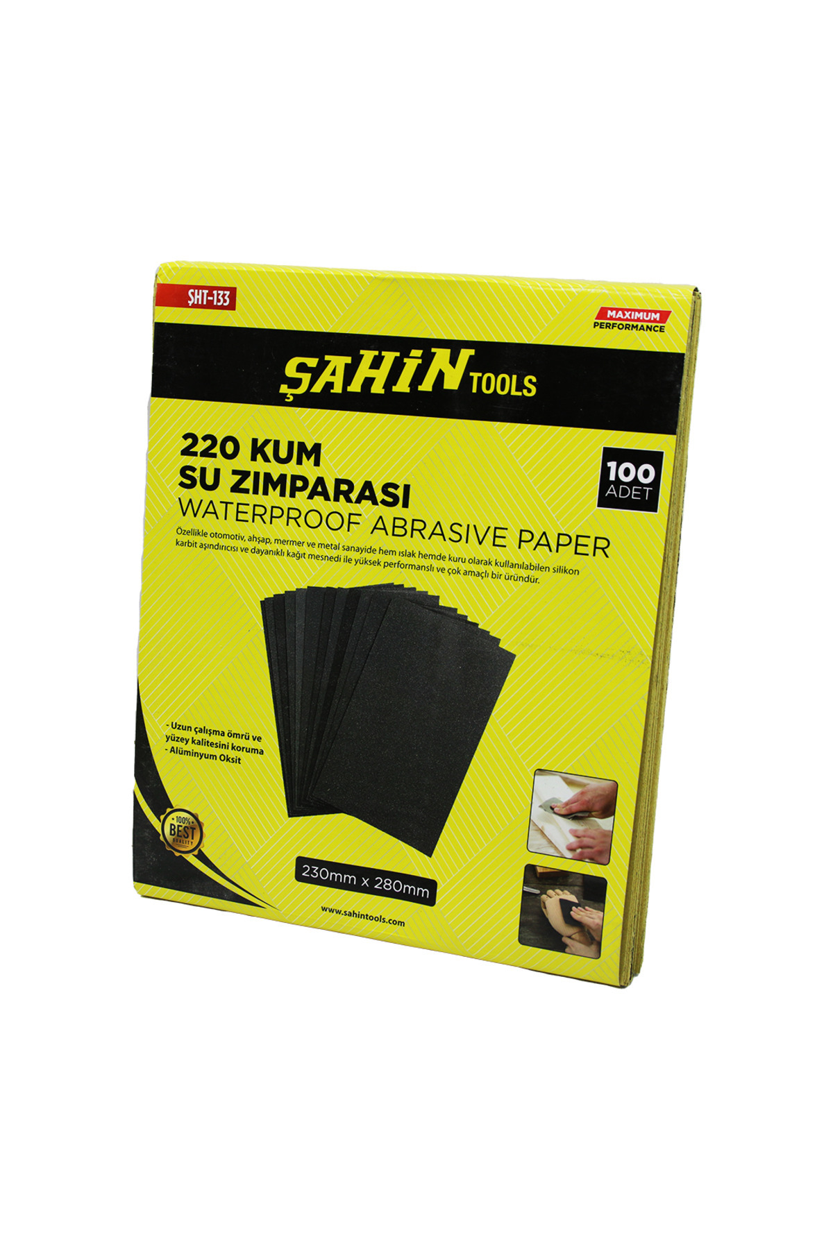 makay 100 ADET 220 KUM KAĞIT SU ZIMPARASI (5282)