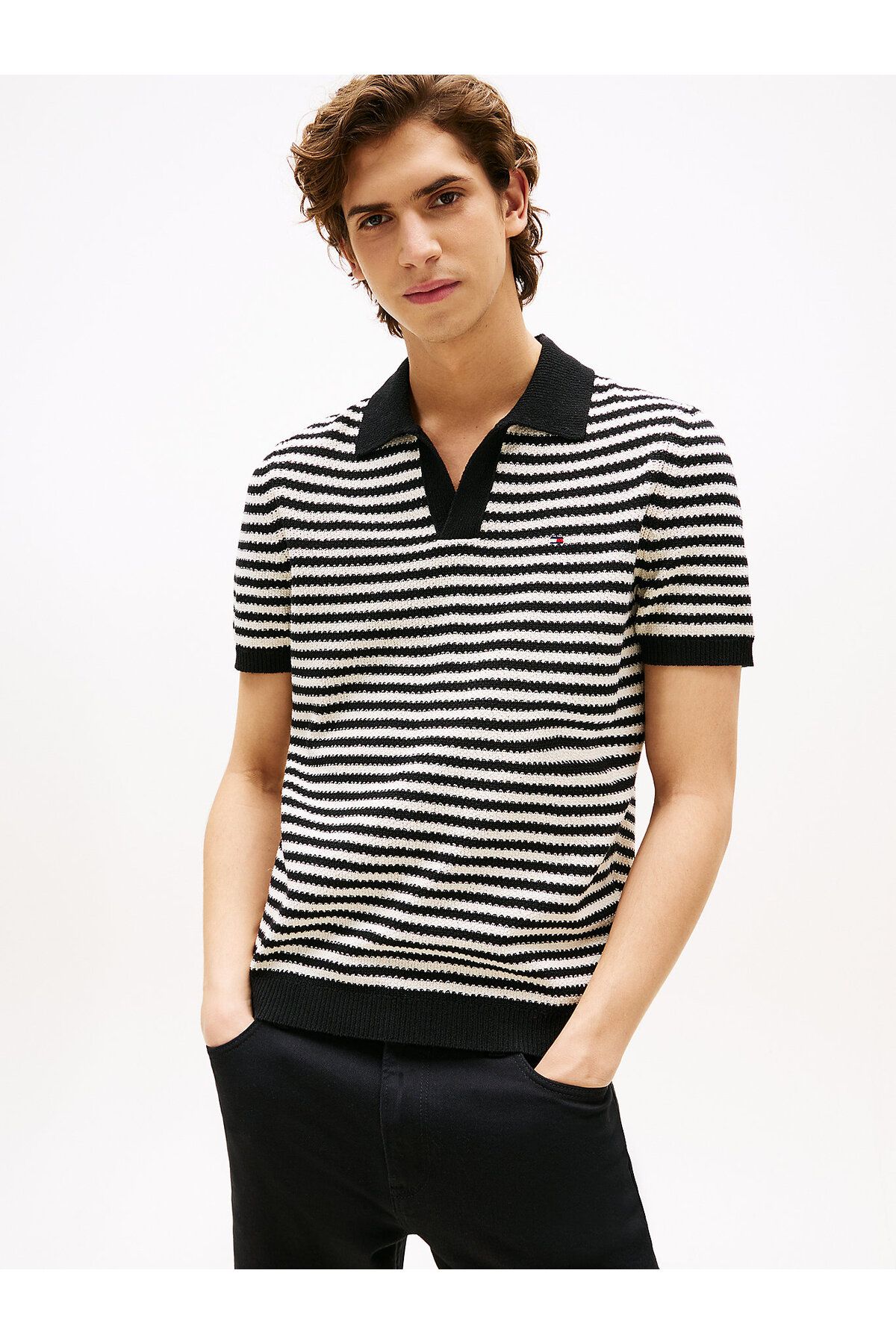 Tommy Hilfiger Textured Knit Polo Shirt