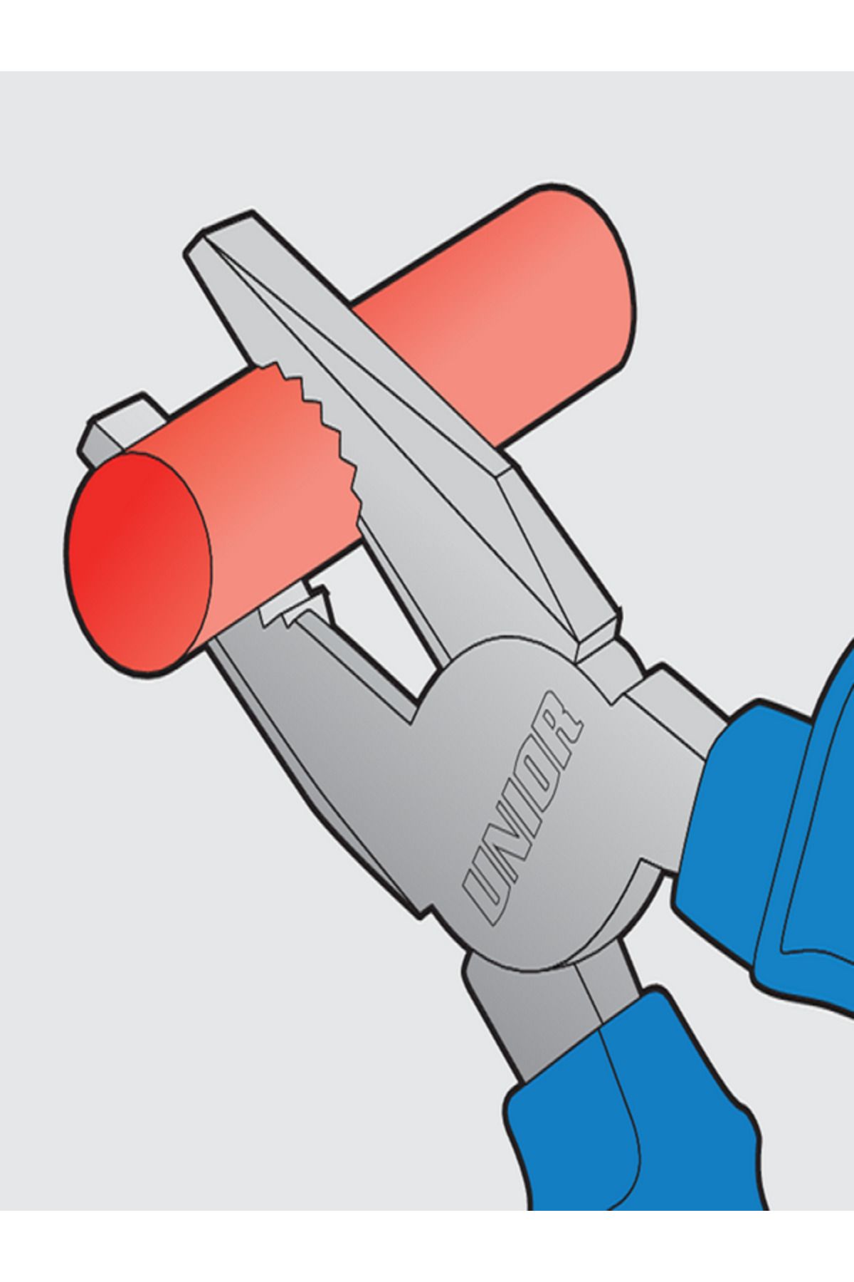 Unior-406/1BI Handles Combination Plier with Semicircle and Cutting Edge 3