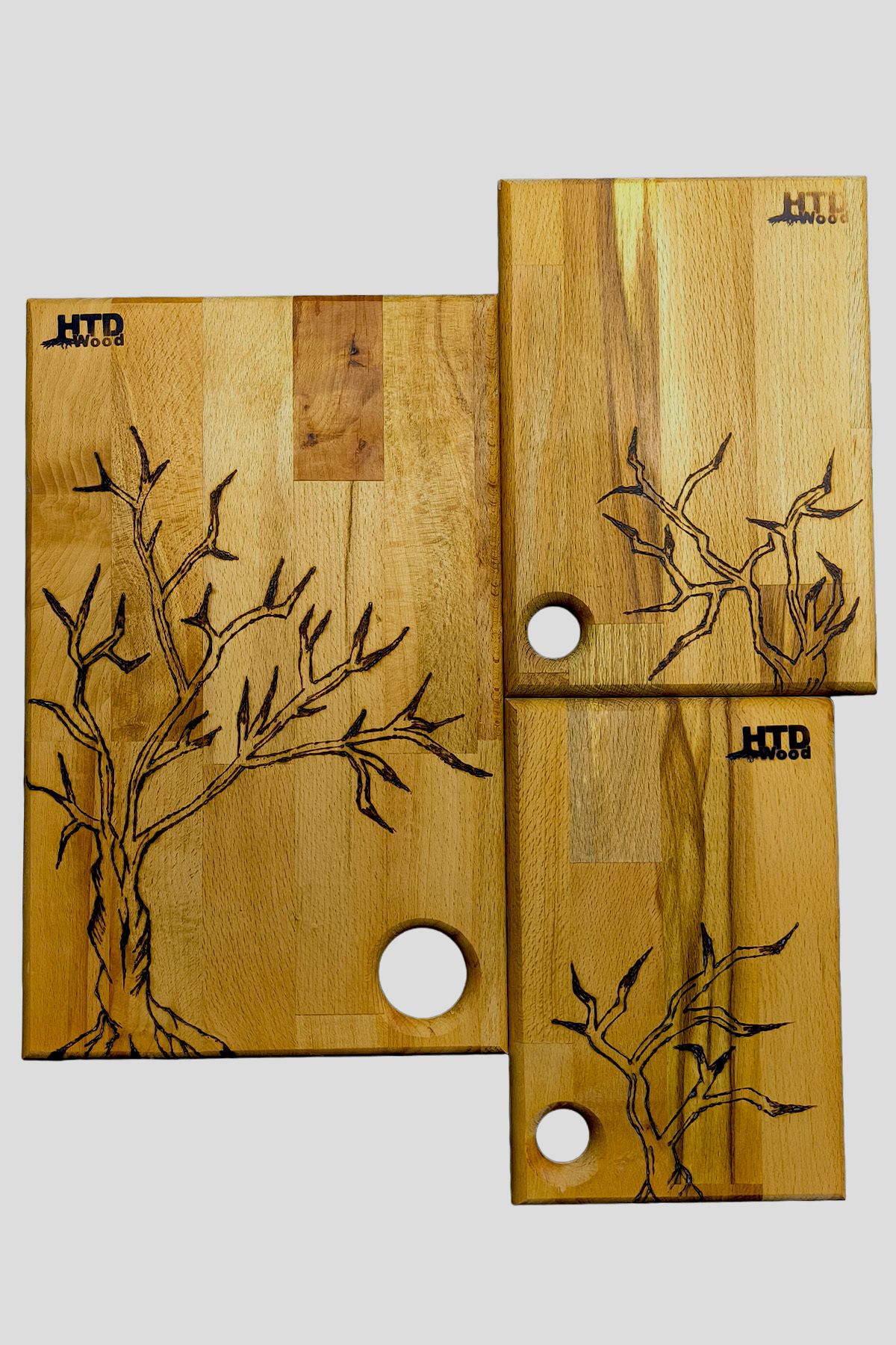 htd wood Ahşap Dekoratif Kesme ve Sunum Tahtası