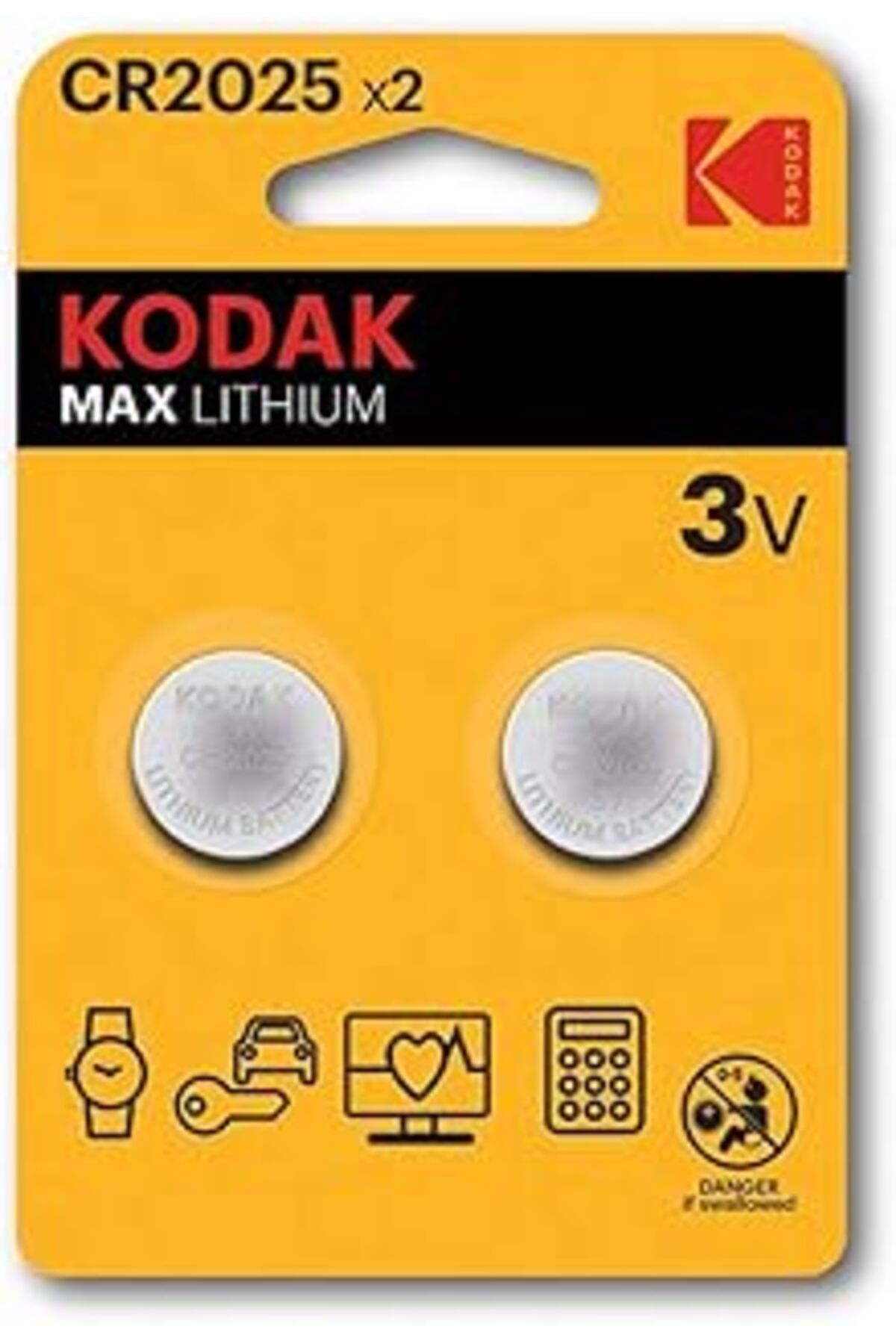 Mu Art Ahşap Kodak 2 Adet Ultra Lityum Cr2025 Para Pil