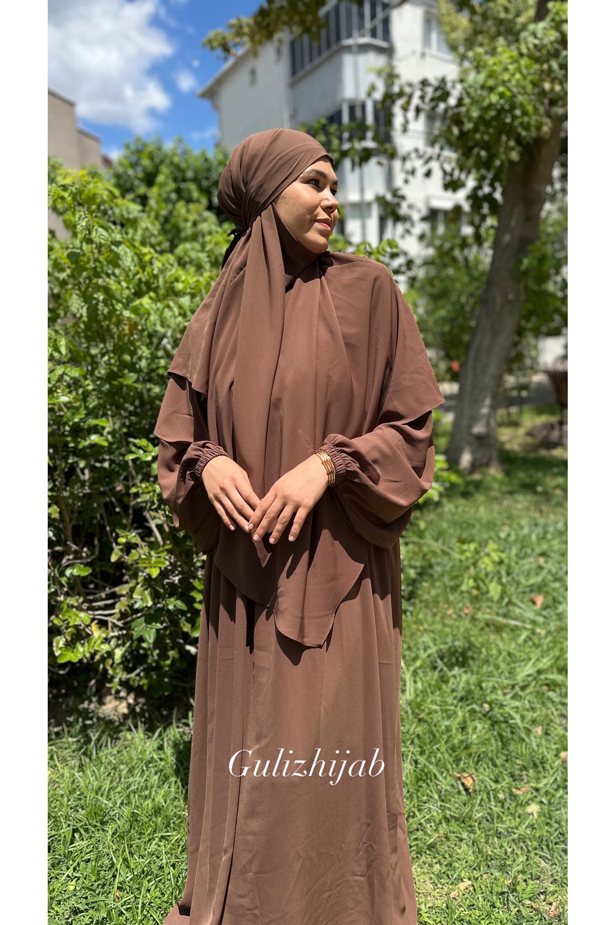 güliz hijab Ferace sufle peçe takım (3PARÇA)