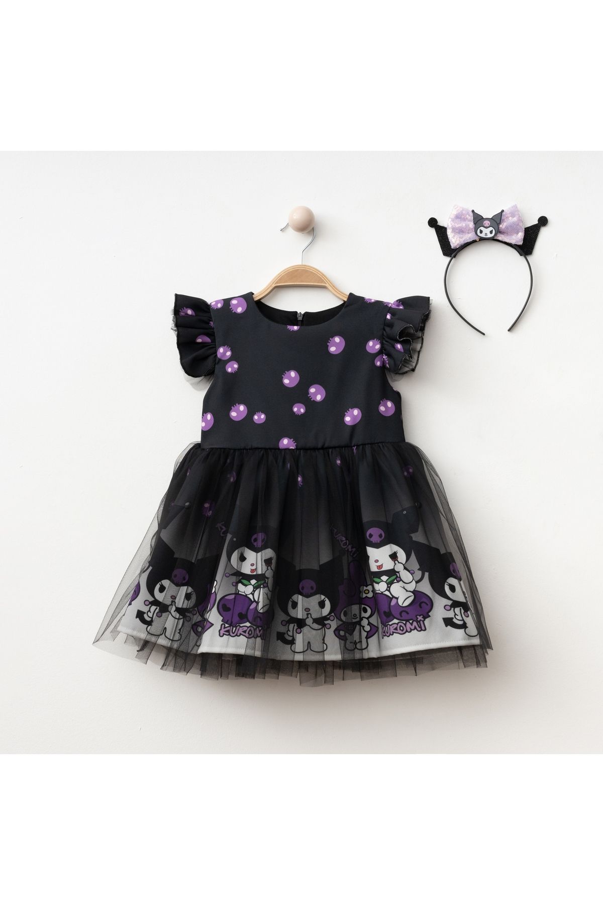 My Lusa baby wear Dijital Baskılı Kuromi Kız Elbise