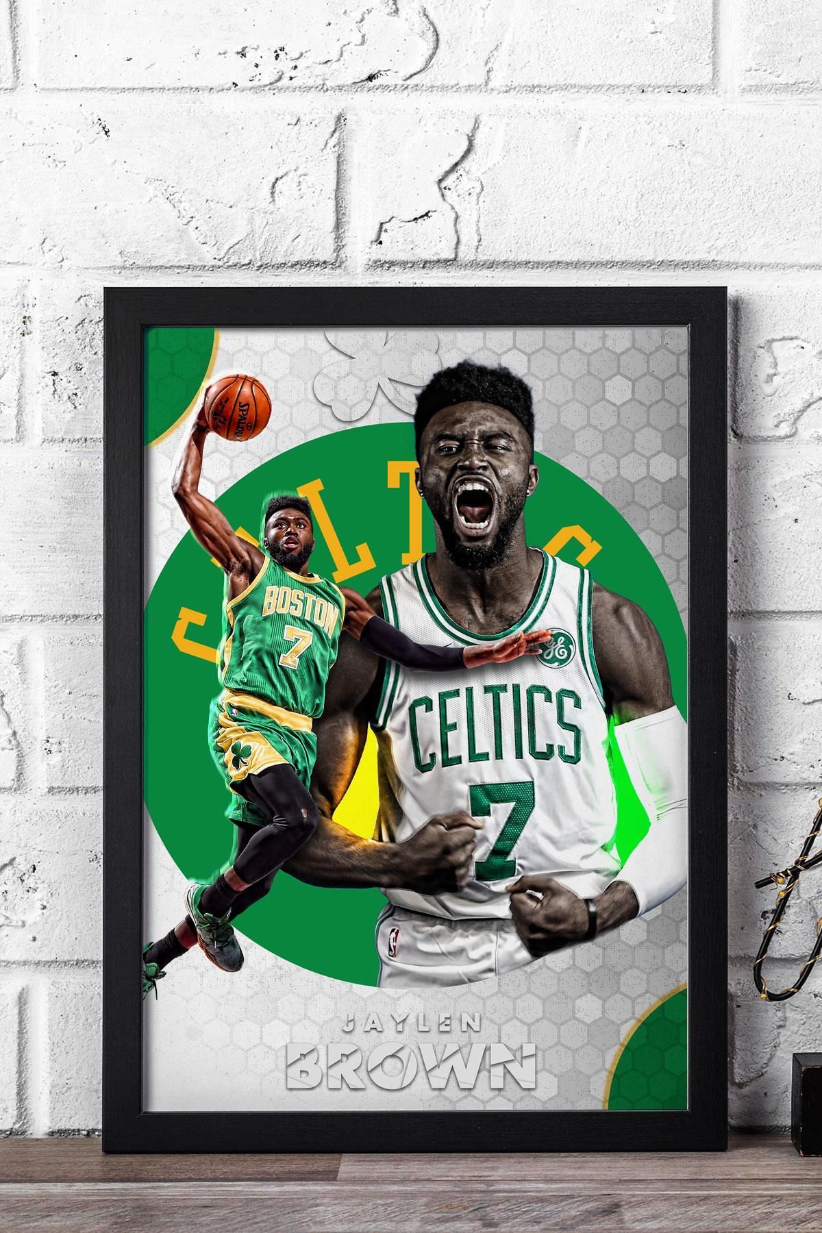 Saturn Jaylen Brown Çerçeveli Tablo - Boston Celtics NBA Posteri Tablo