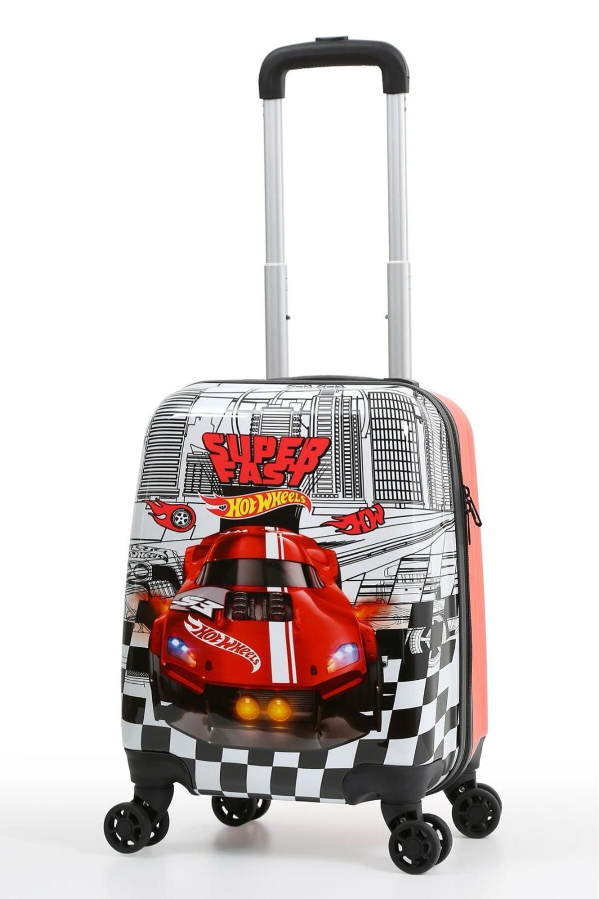HOT WHEELS HOTWHEELS Lisanslı Siyah Çocuk Valizi | Darbeye Dayanıklı 360 Tekerlek