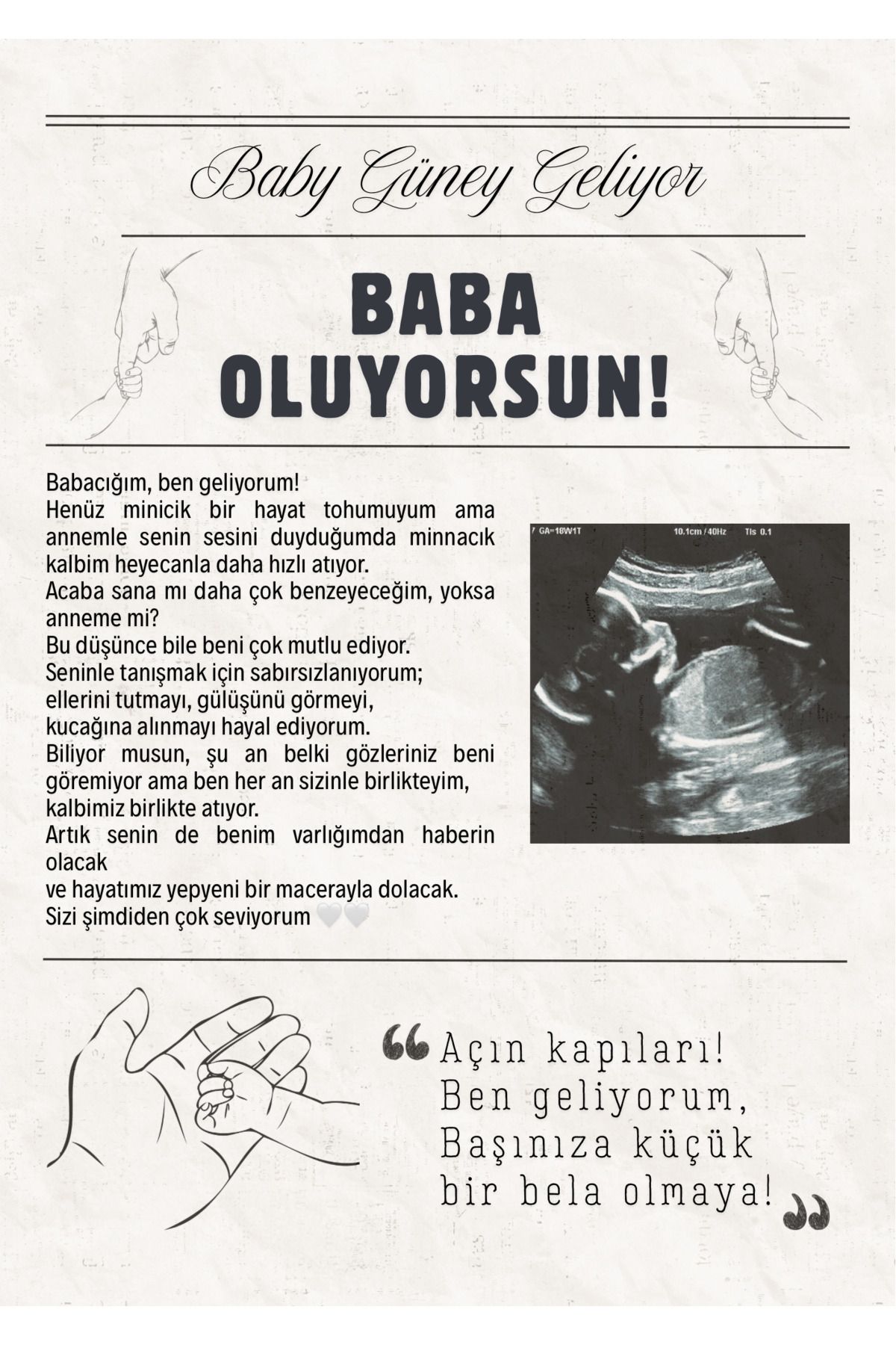 shop Baba Oluyorsun Posteri- Çerçevesiz