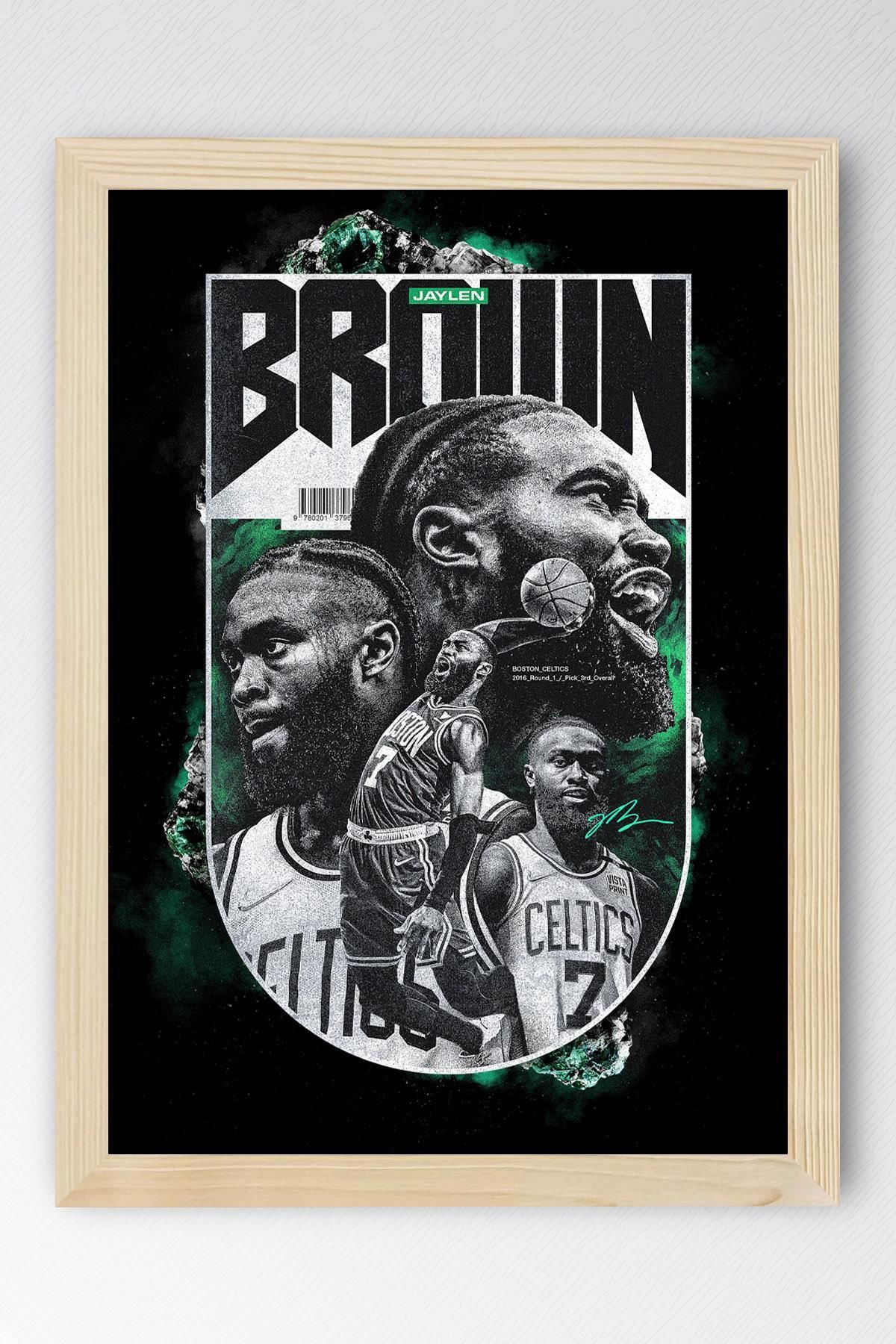 Saturn Jaylen Brown Çerçeveli Tablo - Basketbol NBA Posteri Tablo