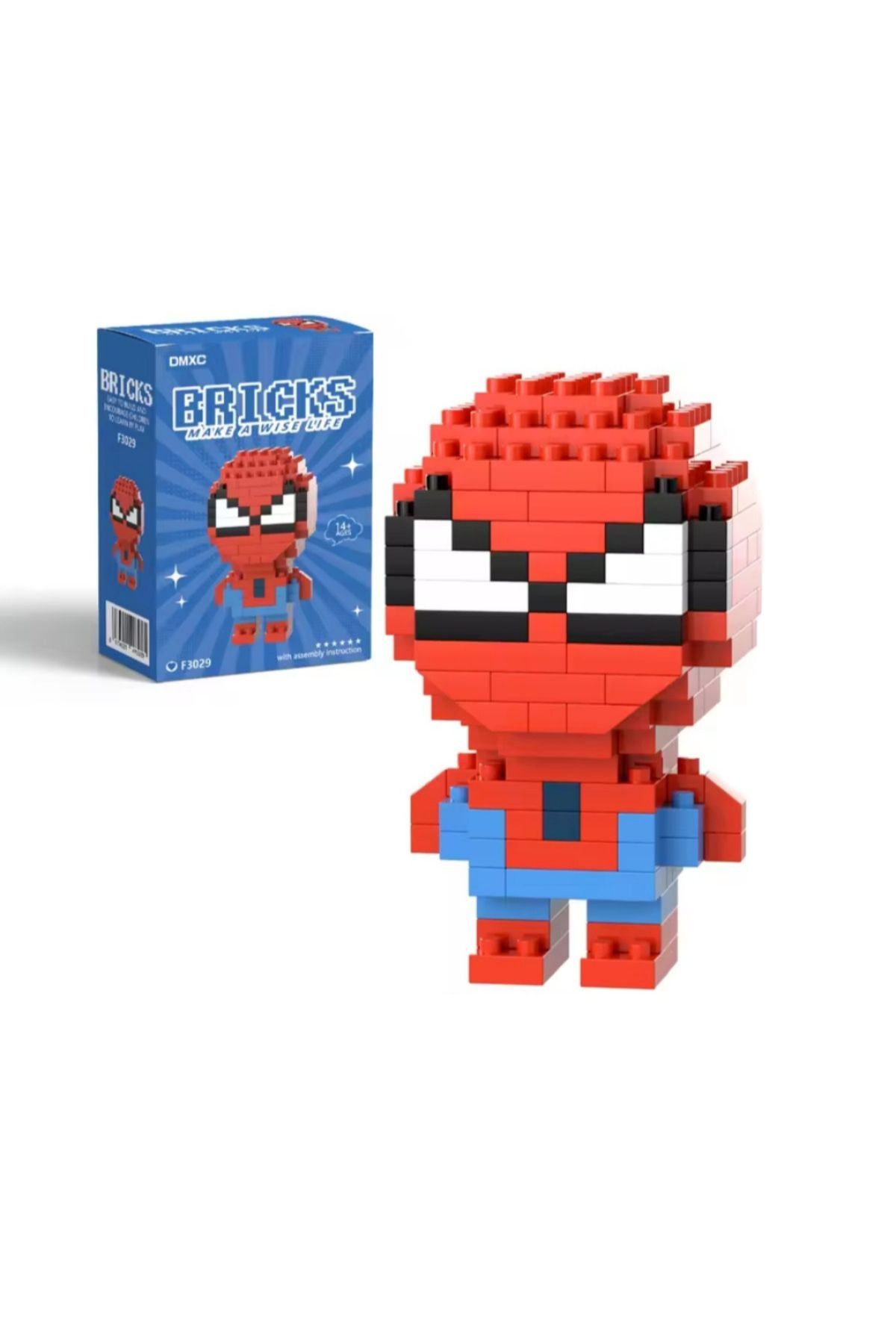 Toum Örümcek Bricks Küçük Parçacık 3D Puzzle Lego Masaüstü Dekorasyonu