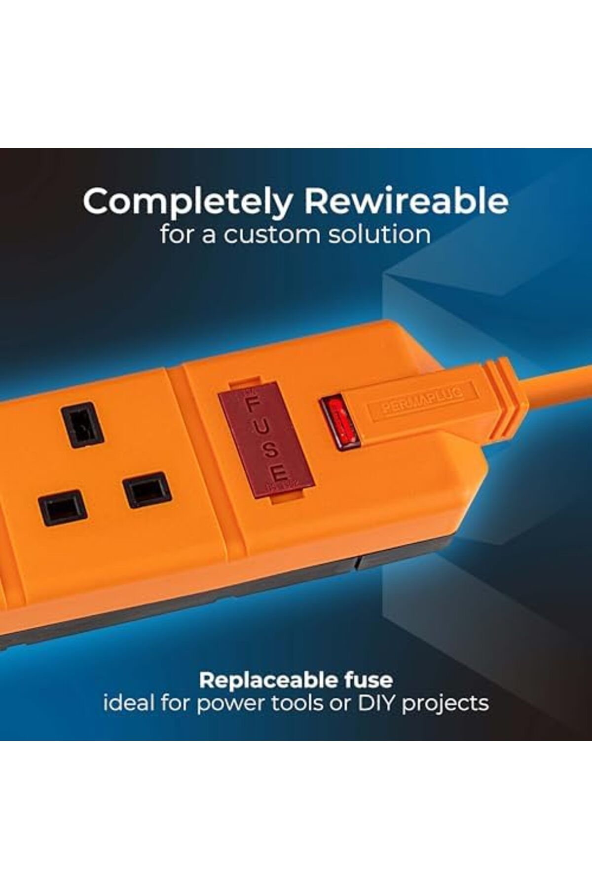 Masterplug-Four Socket Extension Lead with LED Power Indicator, Unswitched, 5 M Cable, Heavy Duty 4