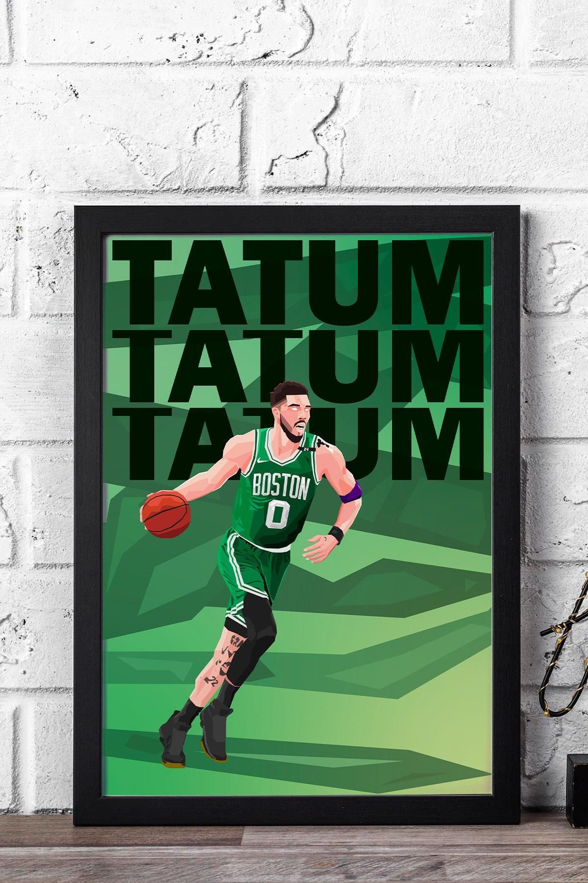 Saturn Jayson Tatum Çerçeveli Tablo - Basketbol NBA Posteri Tablo