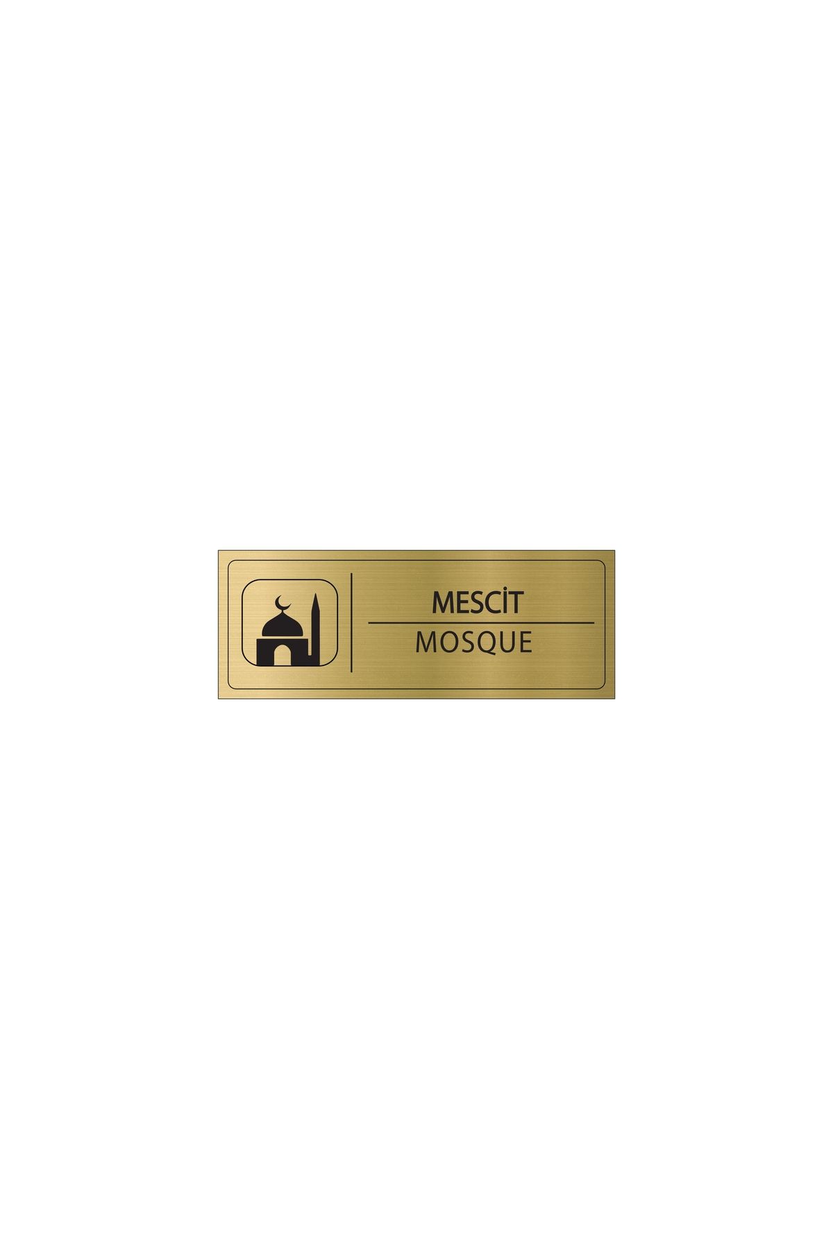 Mayeka Mescit İsimlik Altın Metal Kapı İsimliği Levhası Yönlendirme Tabelası