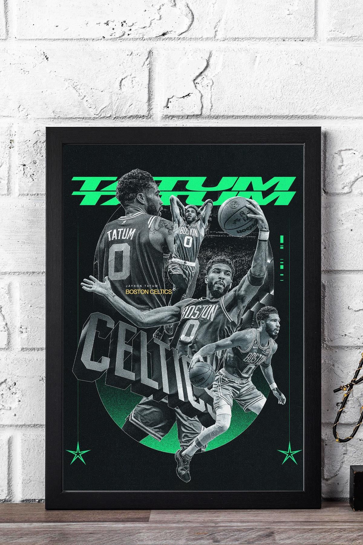 Saturn Jayson Tatum Çerçeveli Tablo - Boston Celtics NBA Posteri Tablo