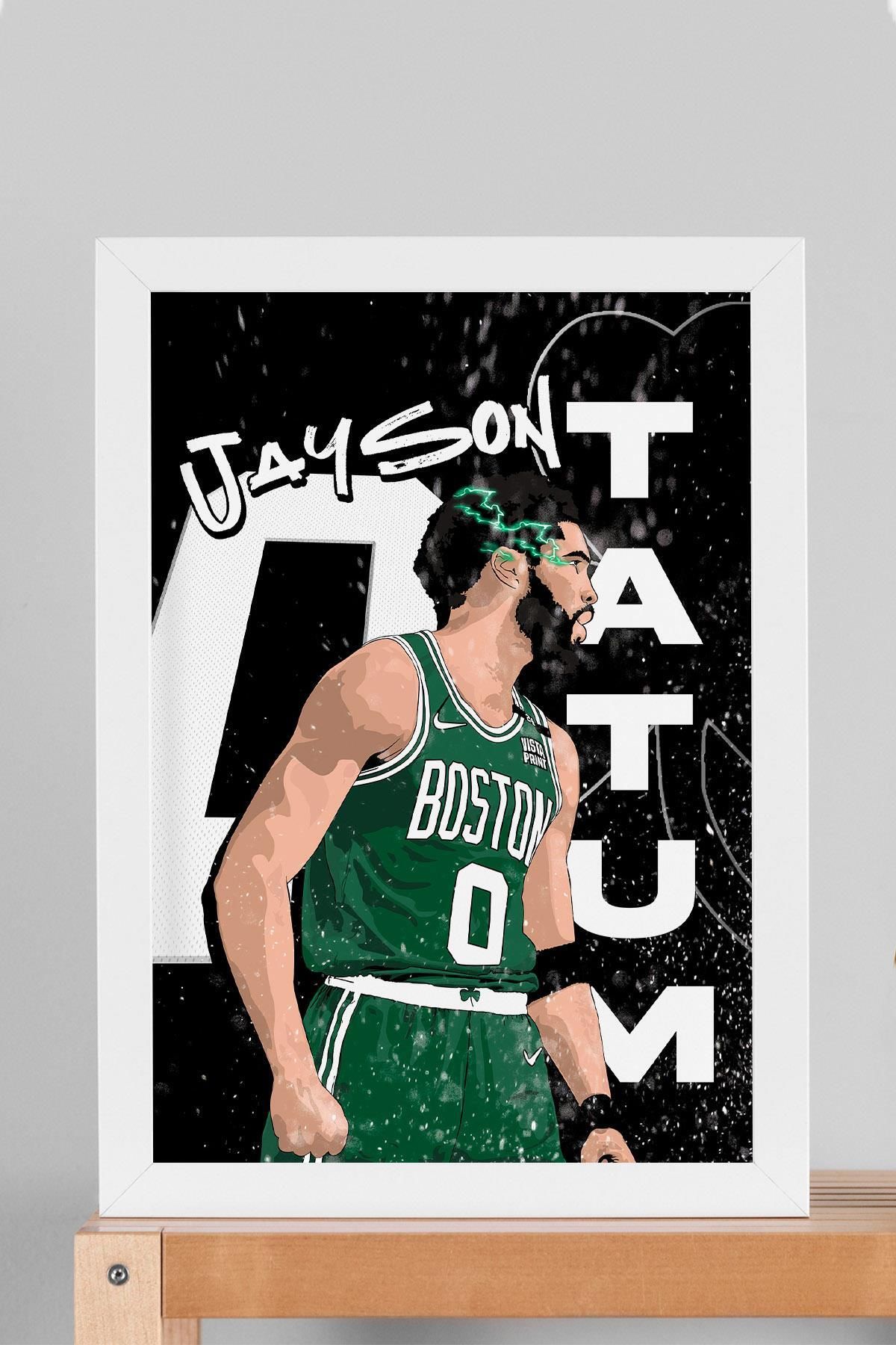 Saturn Jayson Tatum Çerçeveli Tablo - Basketbol NBA Posteri Tablo