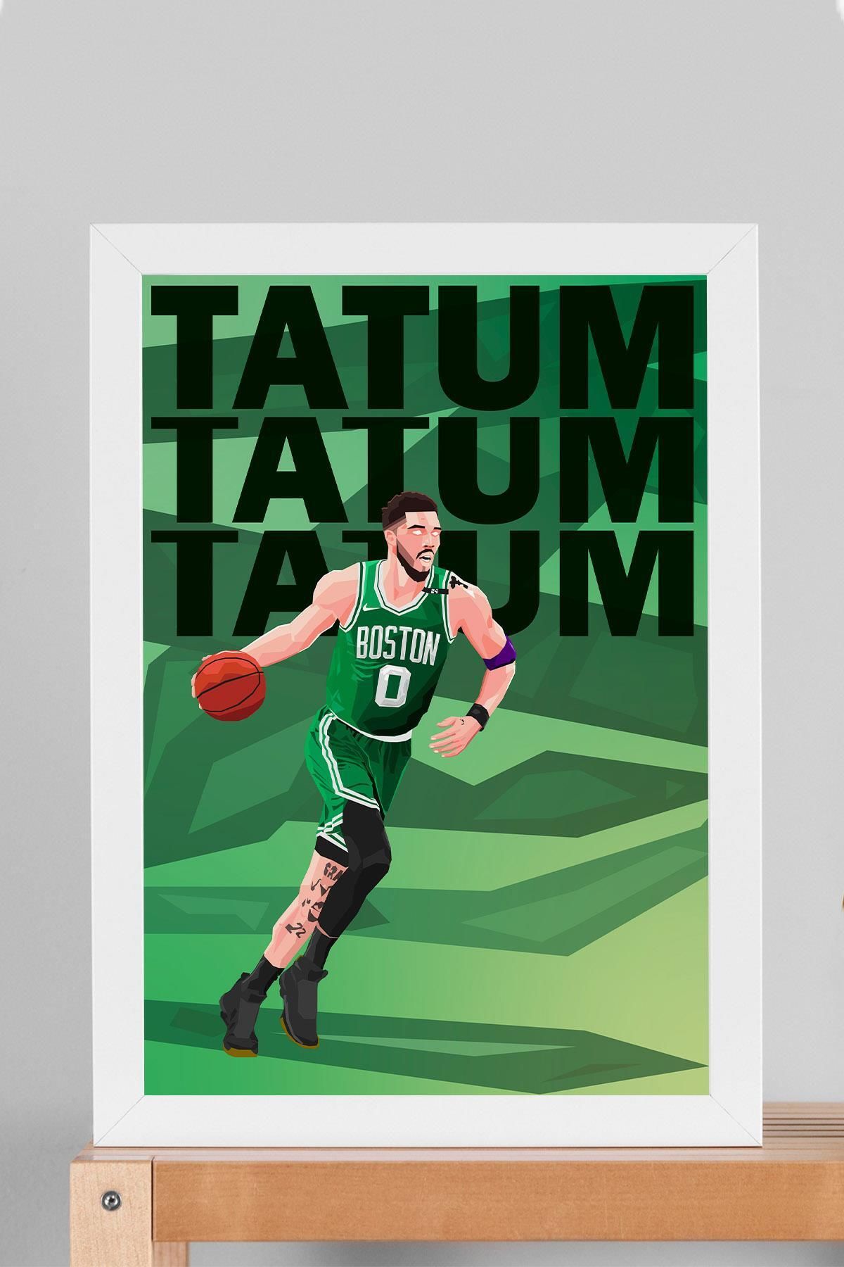 Saturn Jayson Tatum Çerçeveli Tablo - Basketbol NBA Posteri Tablo