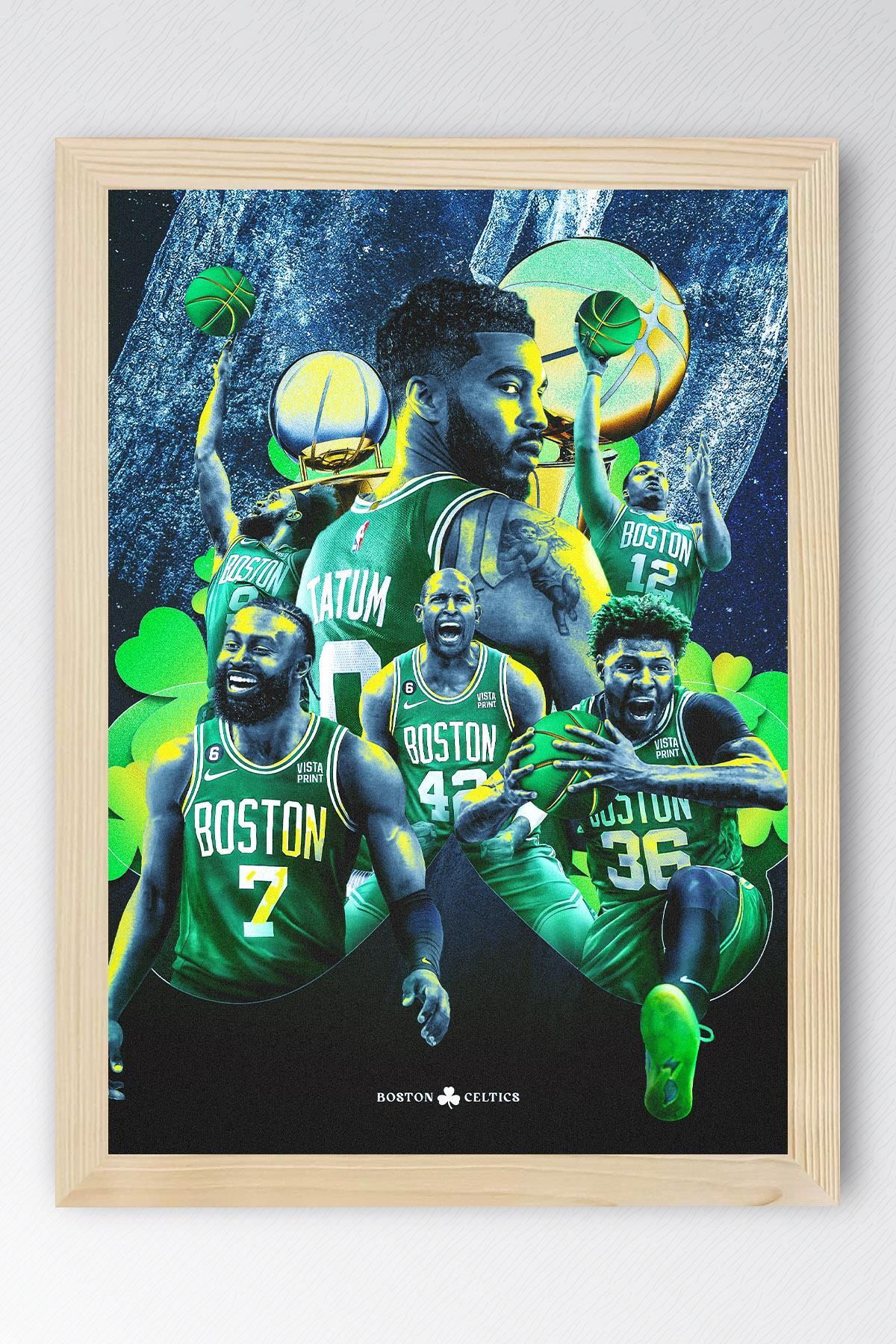 Saturn Jayson Tatum Boston Celtics Çerçeveli Tablo - Basketbol NBA Posteri Tablo