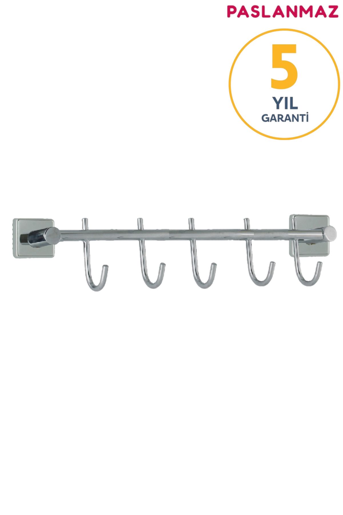 BanyomHome Paslanmaz Pirinç Karedeniz 5’Li Set Askılık