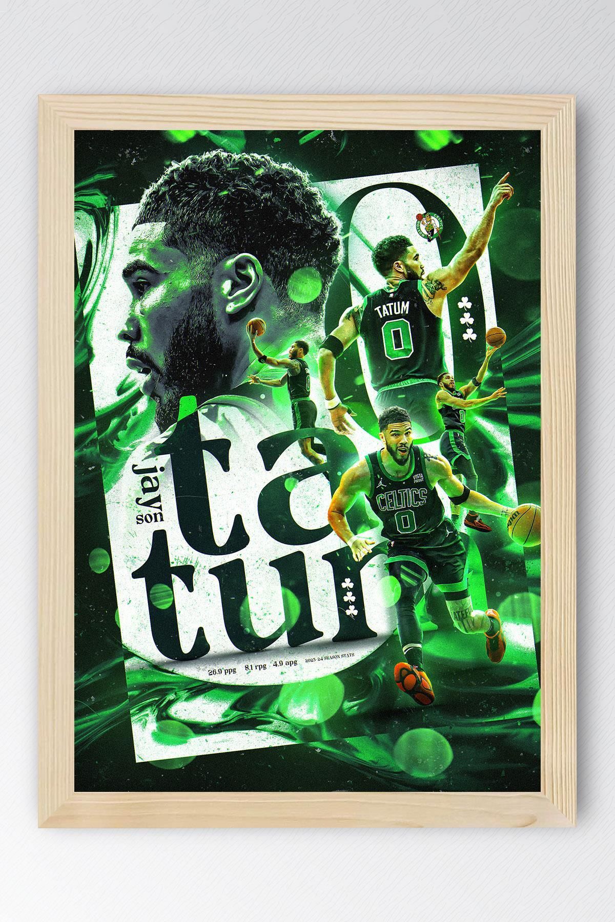 Saturn Jayson Tatum Çerçeveli Tablo - Basketbol NBA Posteri Tablo