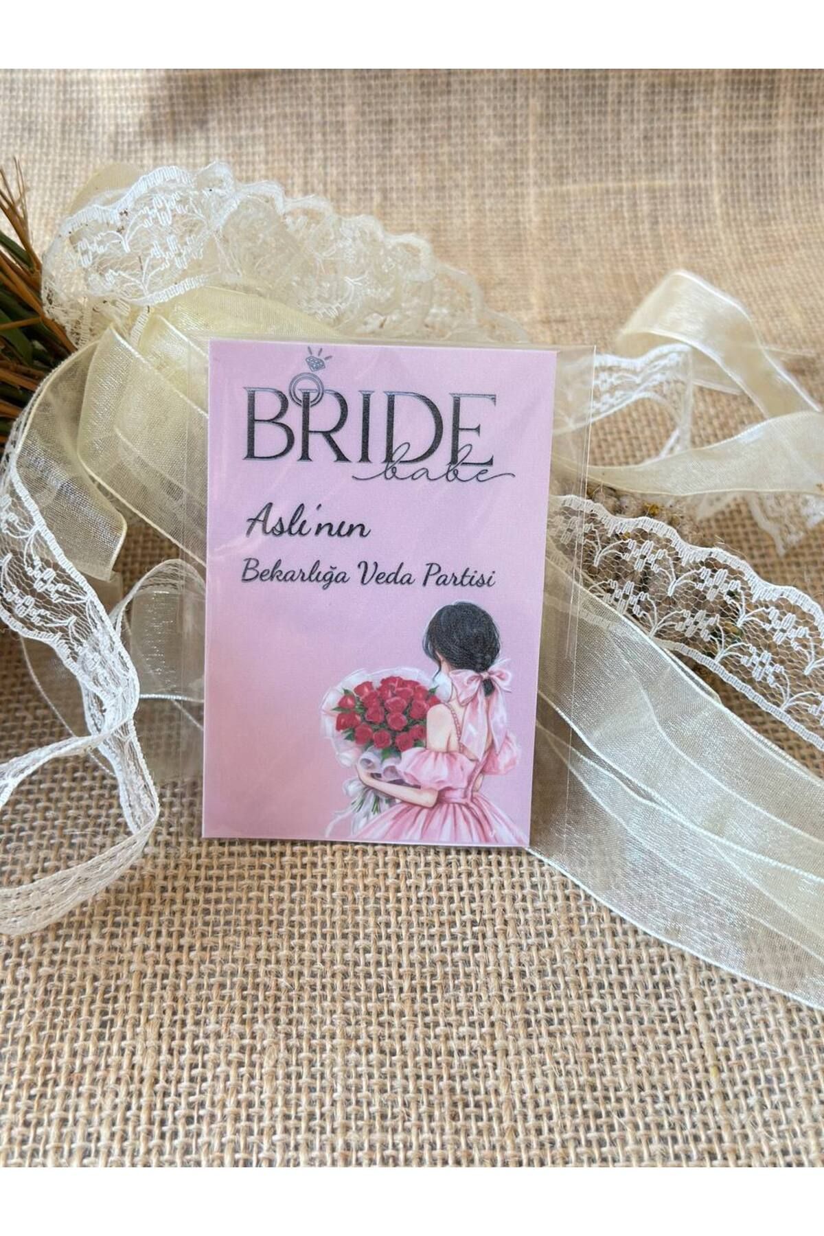 Renkia Studio Bride Magnet Seti 15’li – Çiçekli Bekarlığa Veda Hediyeliği 6x9 cm