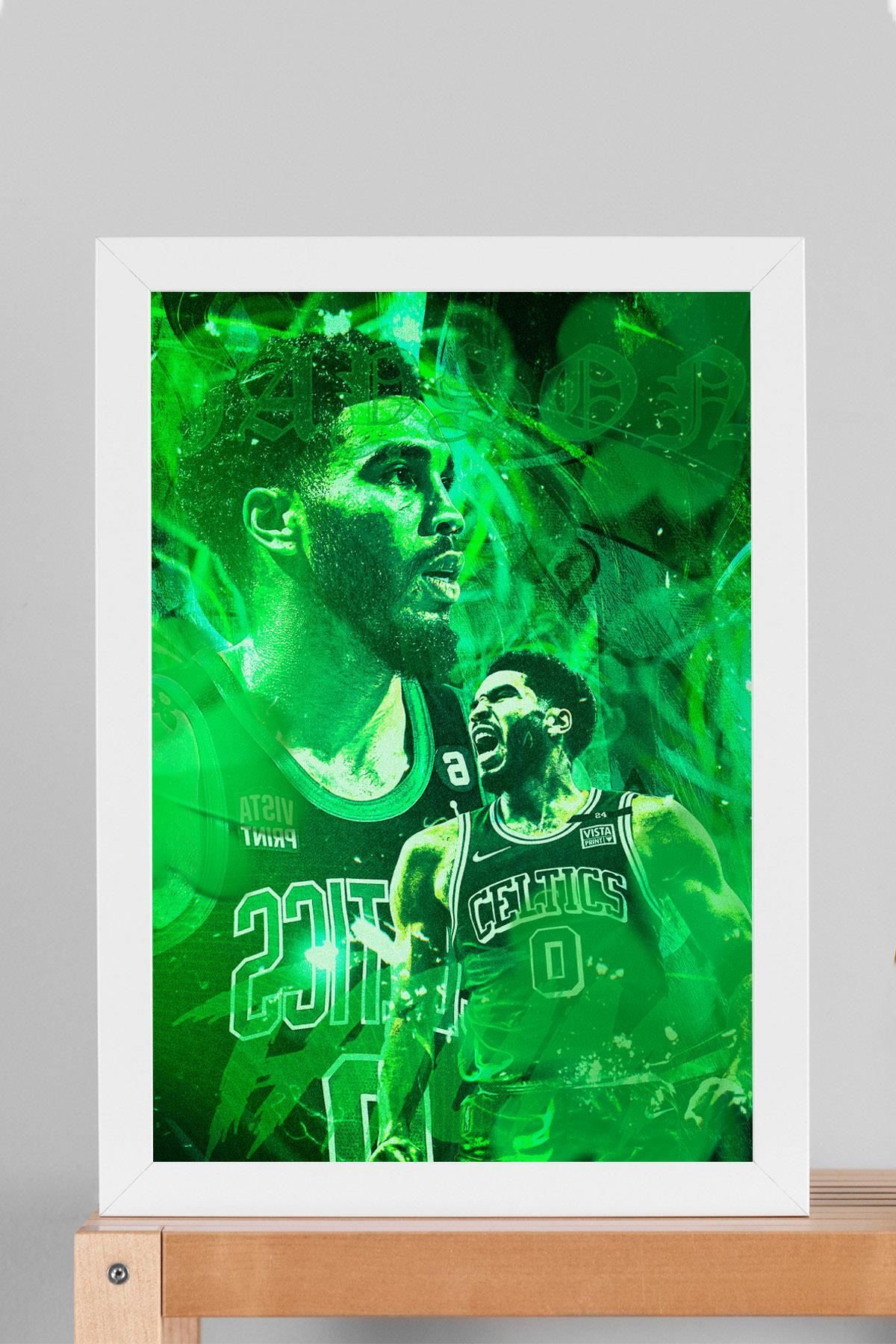 Saturn Jayson Tatum Çerçeveli Tablo - Basketbol NBA Posteri Tablo